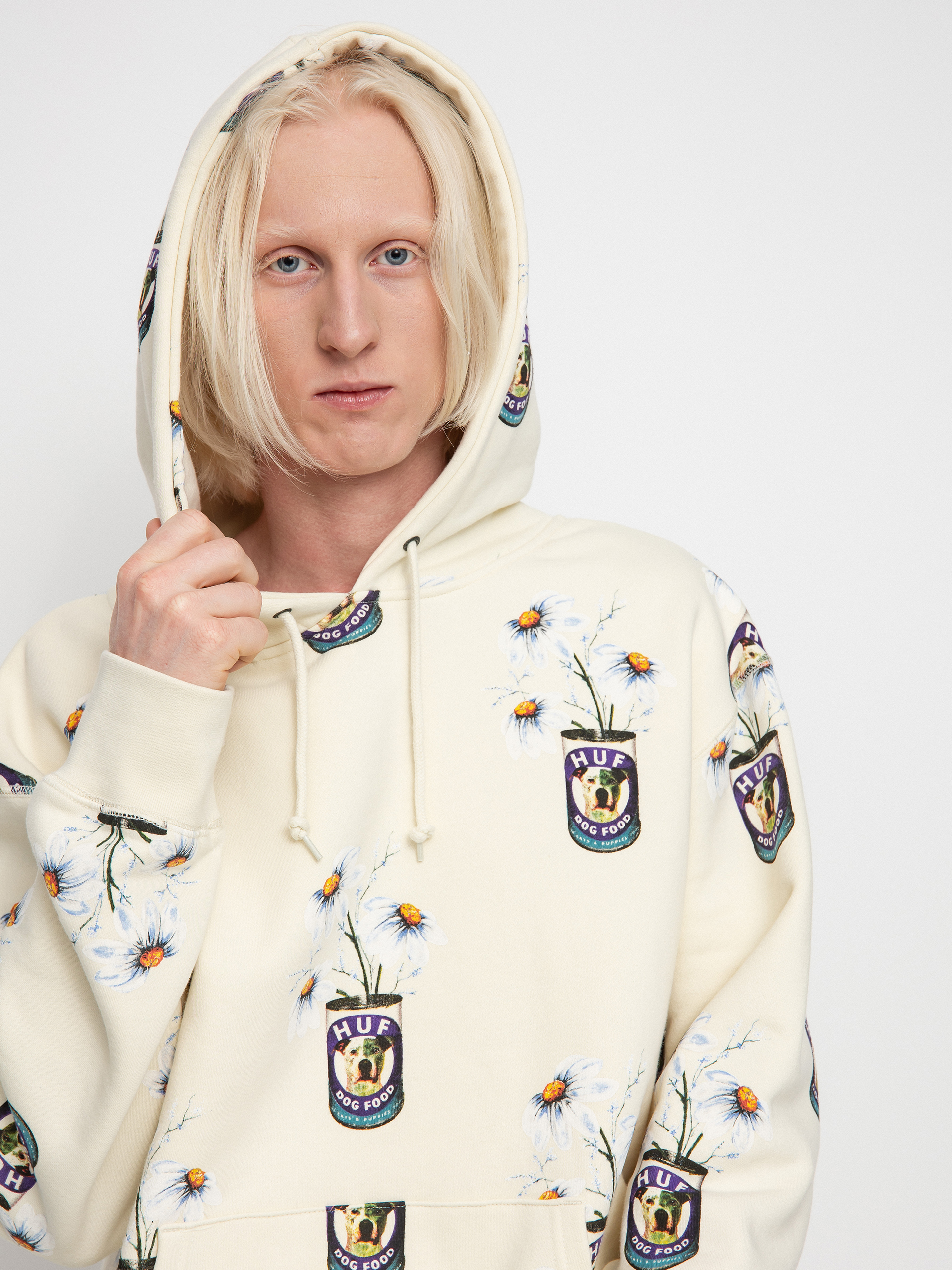 Mikina s kapucí HUF Canned HD (off white)