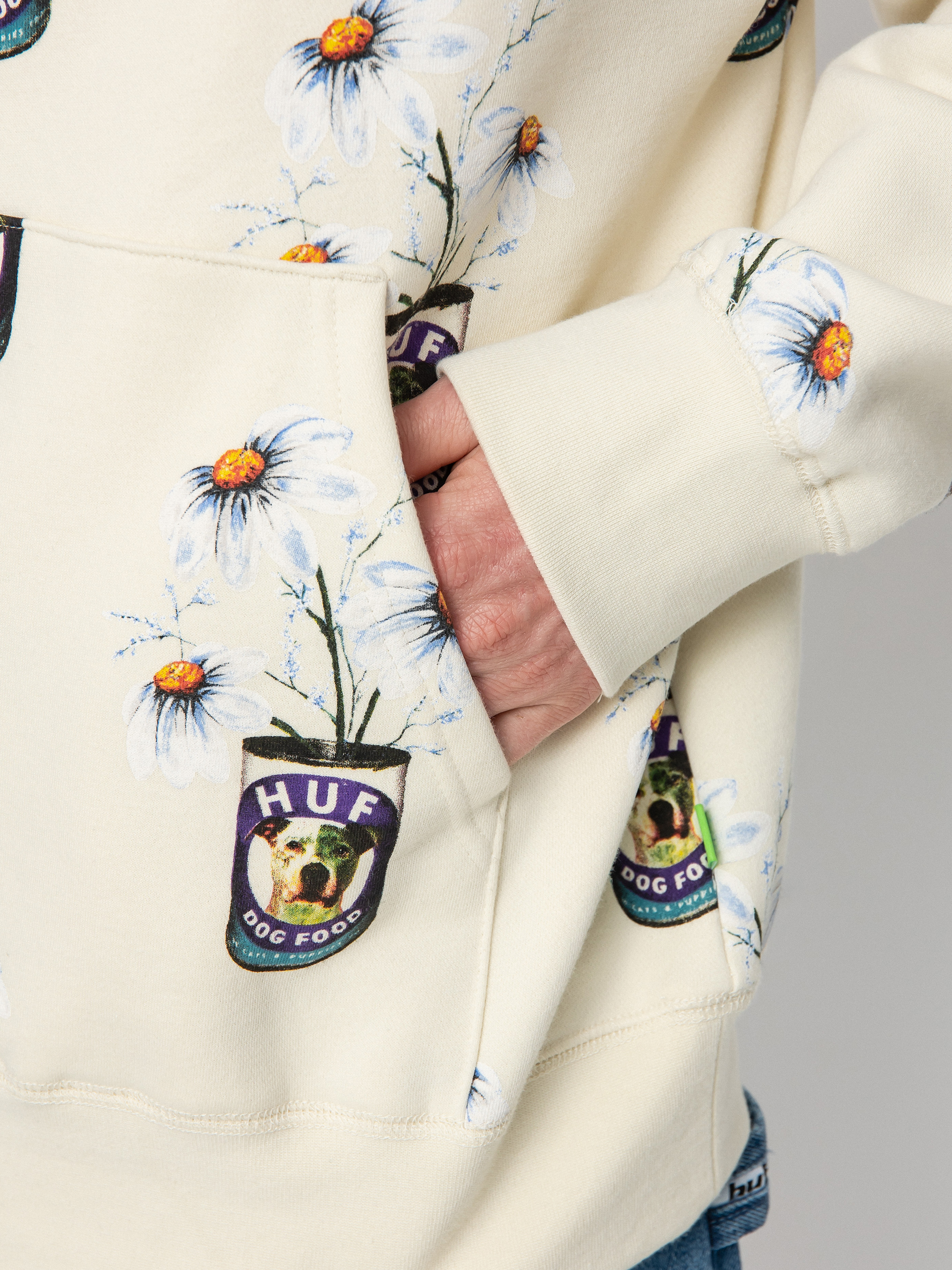 Mikina s kapucí HUF Canned HD (off white)