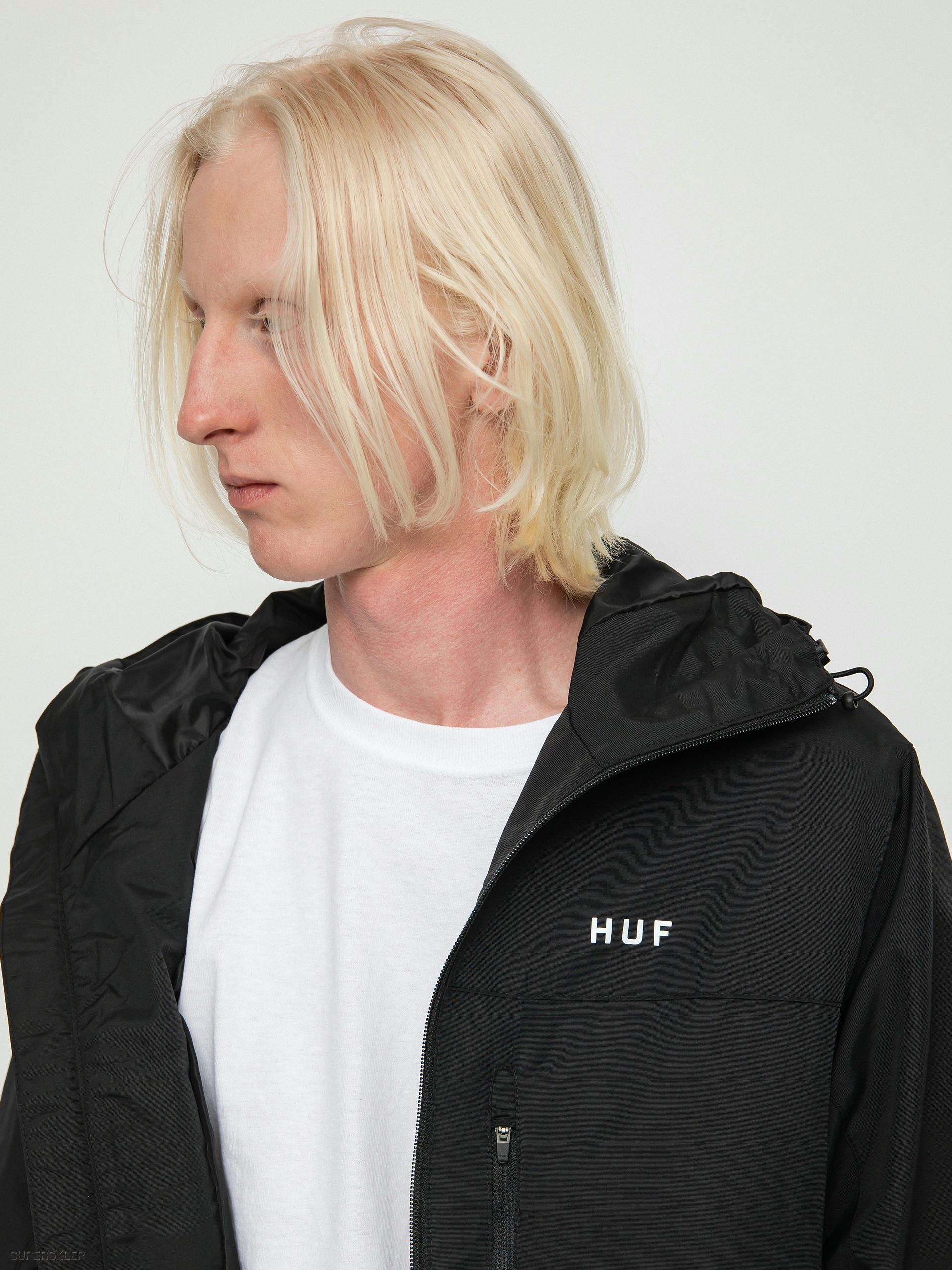 Bunda HUF Essentials Zip Standard Shell (black)