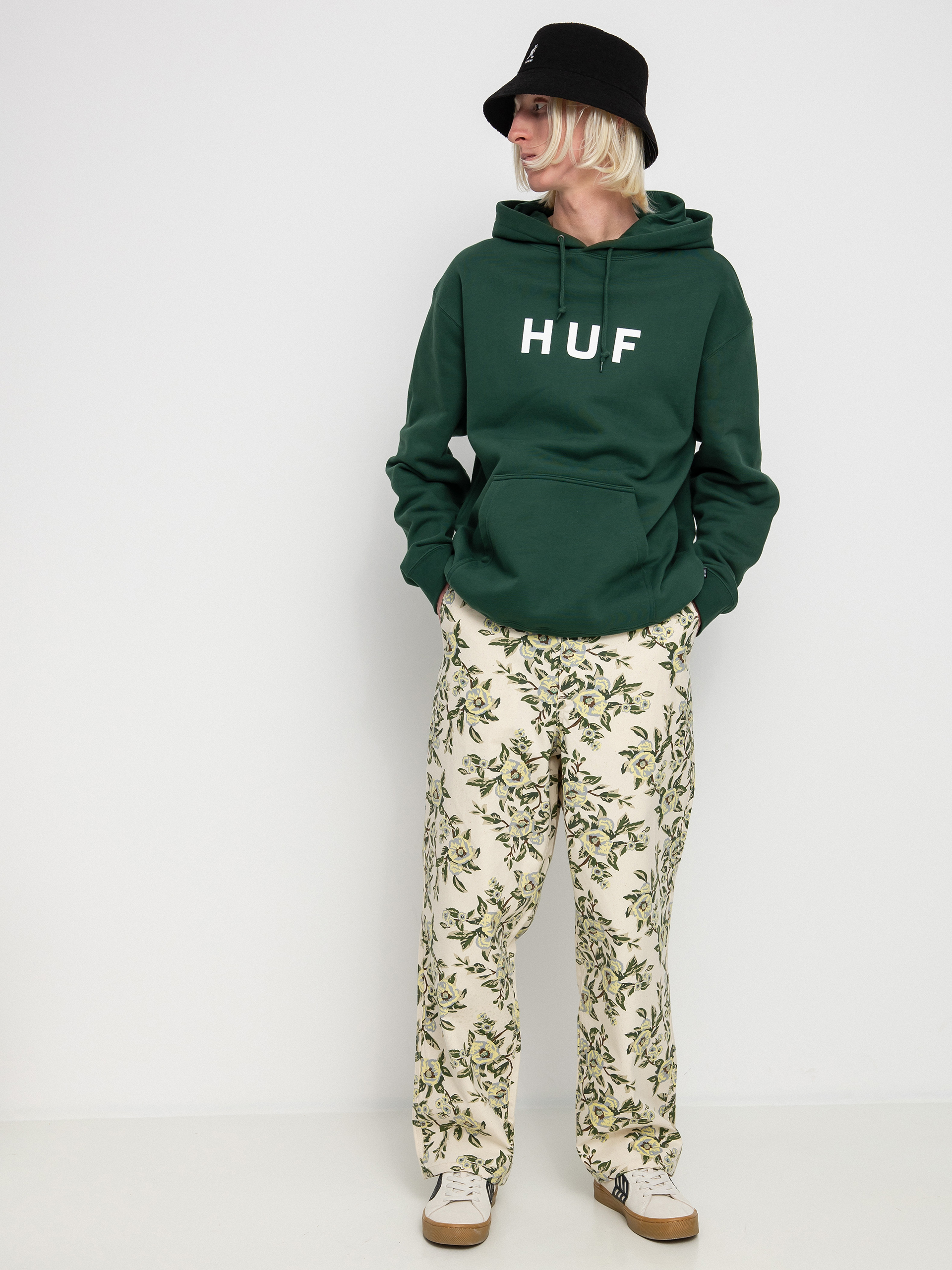 Kalhoty HUF Grafton Boyd (white)