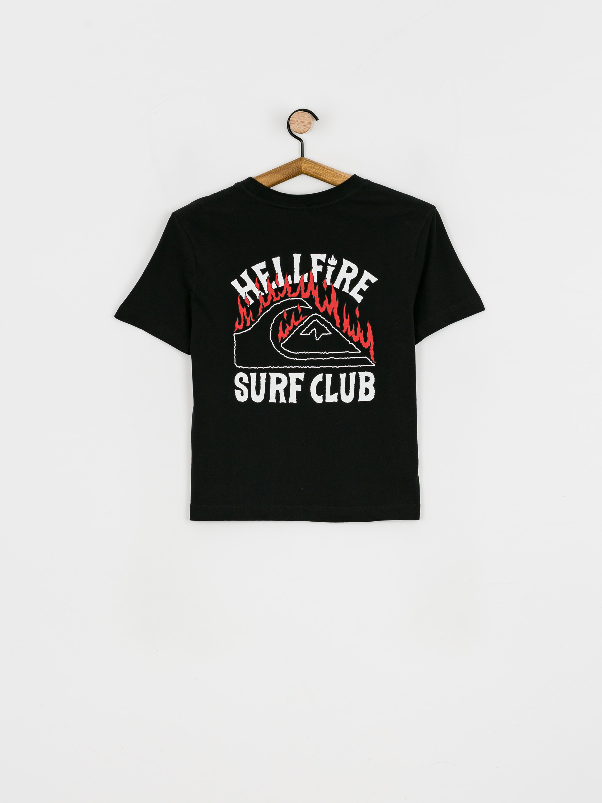 Tričko Quiksilver X Stranger Things 86 Crop Wmn (black)