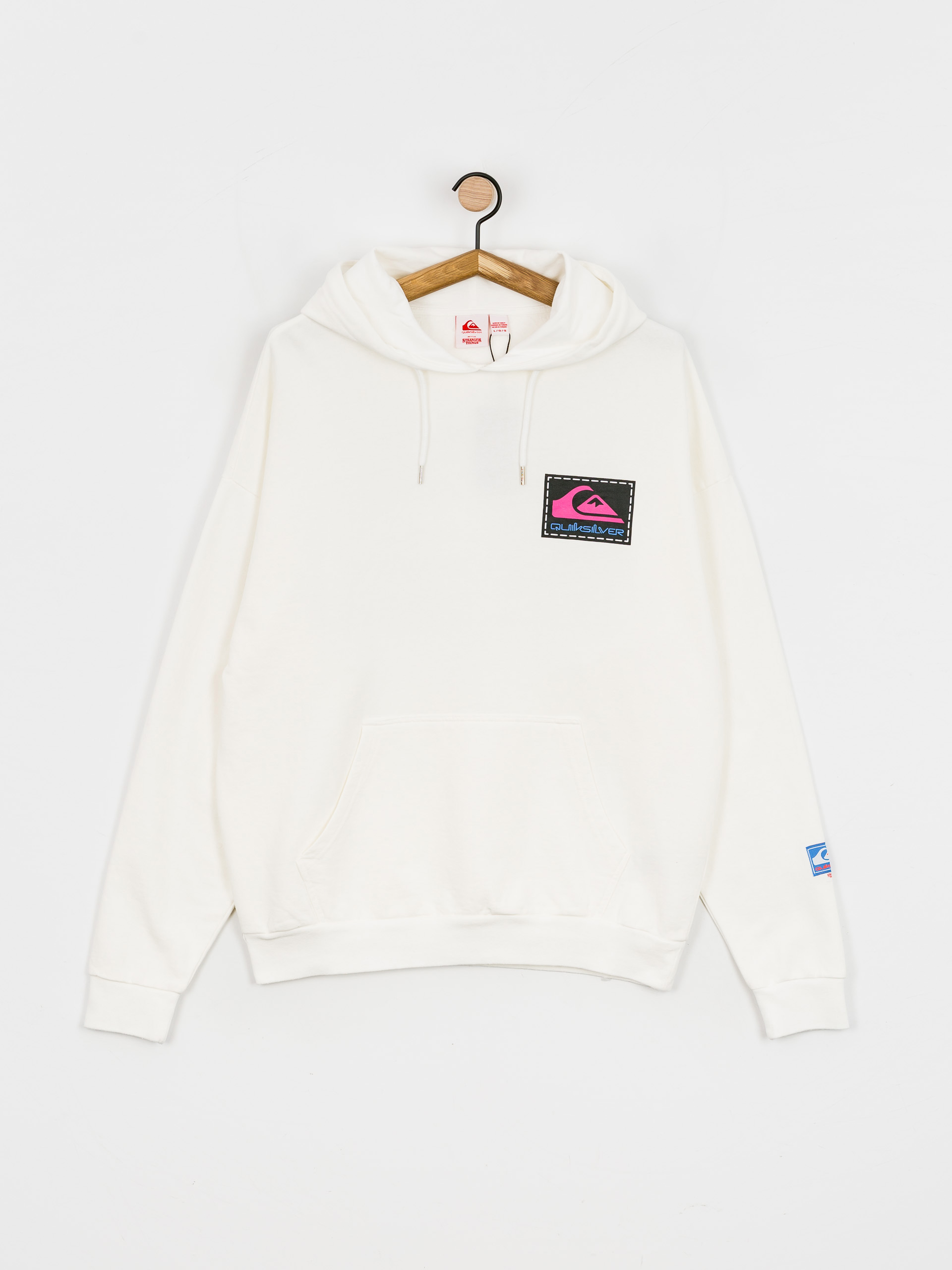 Mikina s kapucí Quiksilver X Stranger Things Rainbow HD (white)