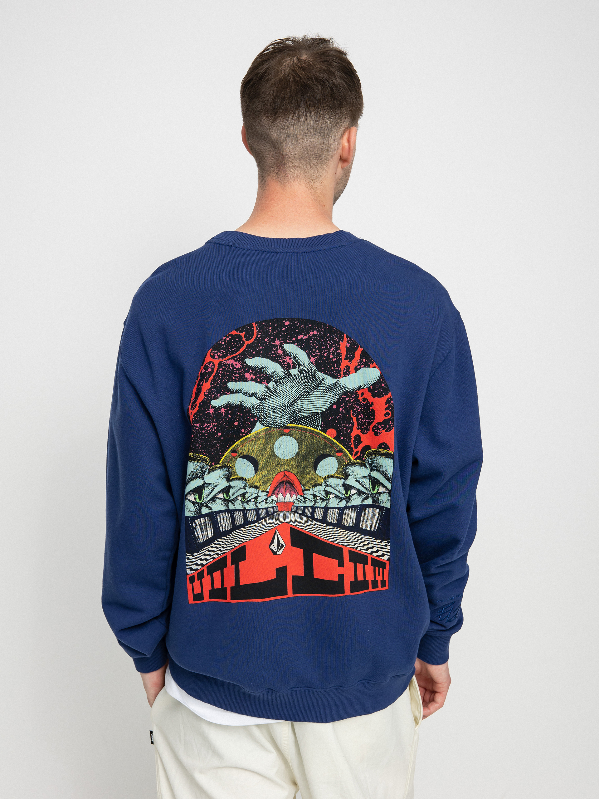 Mikina Volcom Elzo Durt Crew (blueprint)