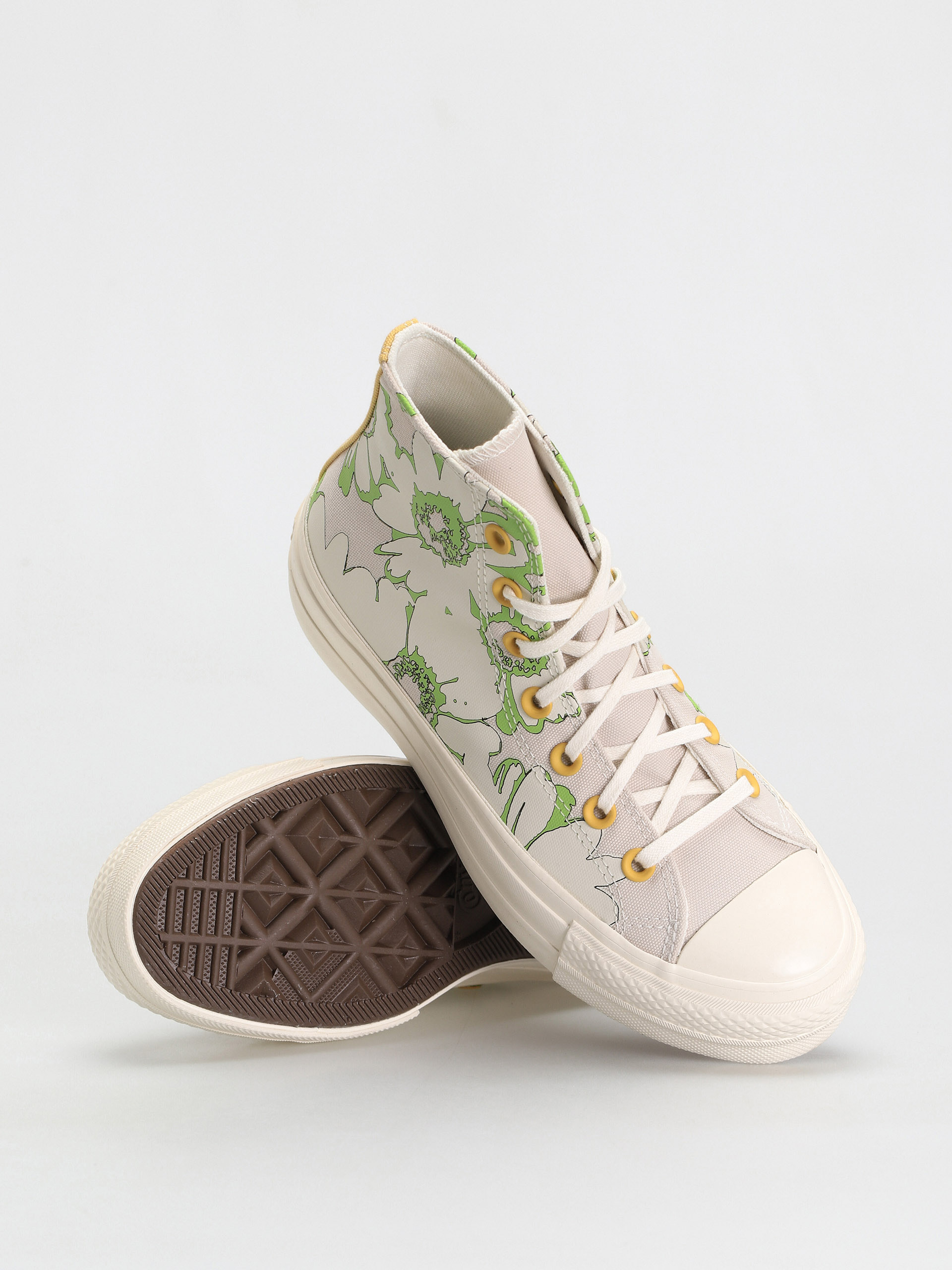 Boty Converse Chuck Taylor All Star Lift Hi Wmn (desert sand/lime rave/egret)