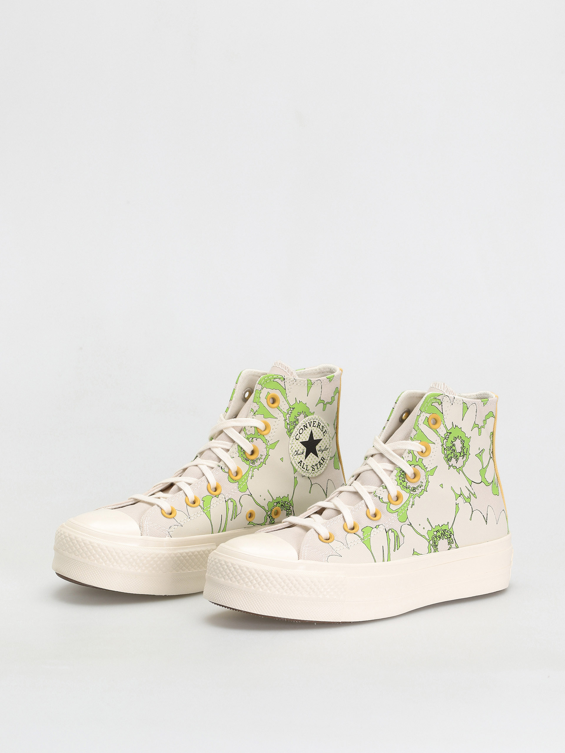 Boty Converse Chuck Taylor All Star Lift Hi Wmn (desert sand/lime rave/egret)