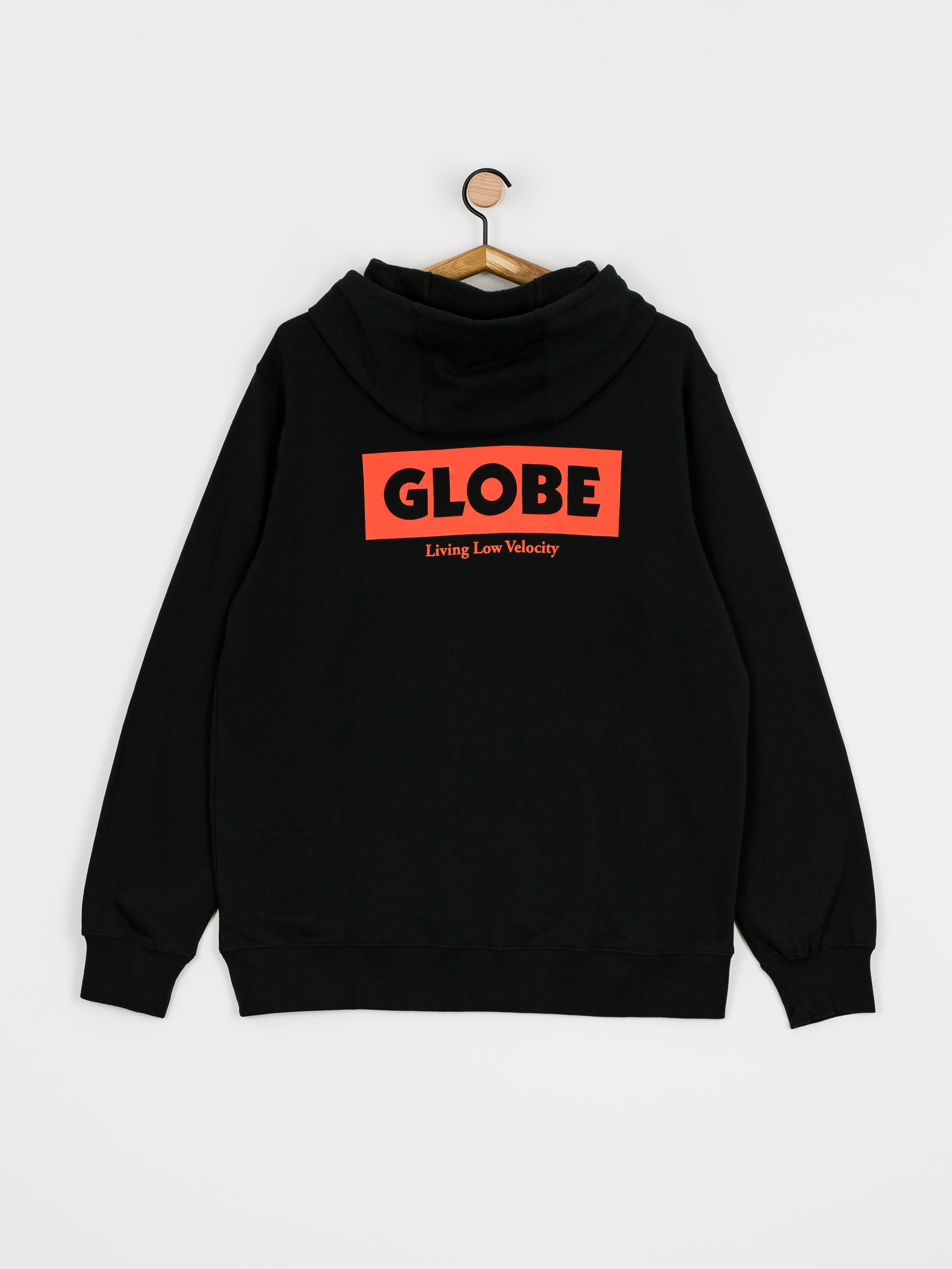 Mikina s kapucí Globe Living Low Velocity HD (black)