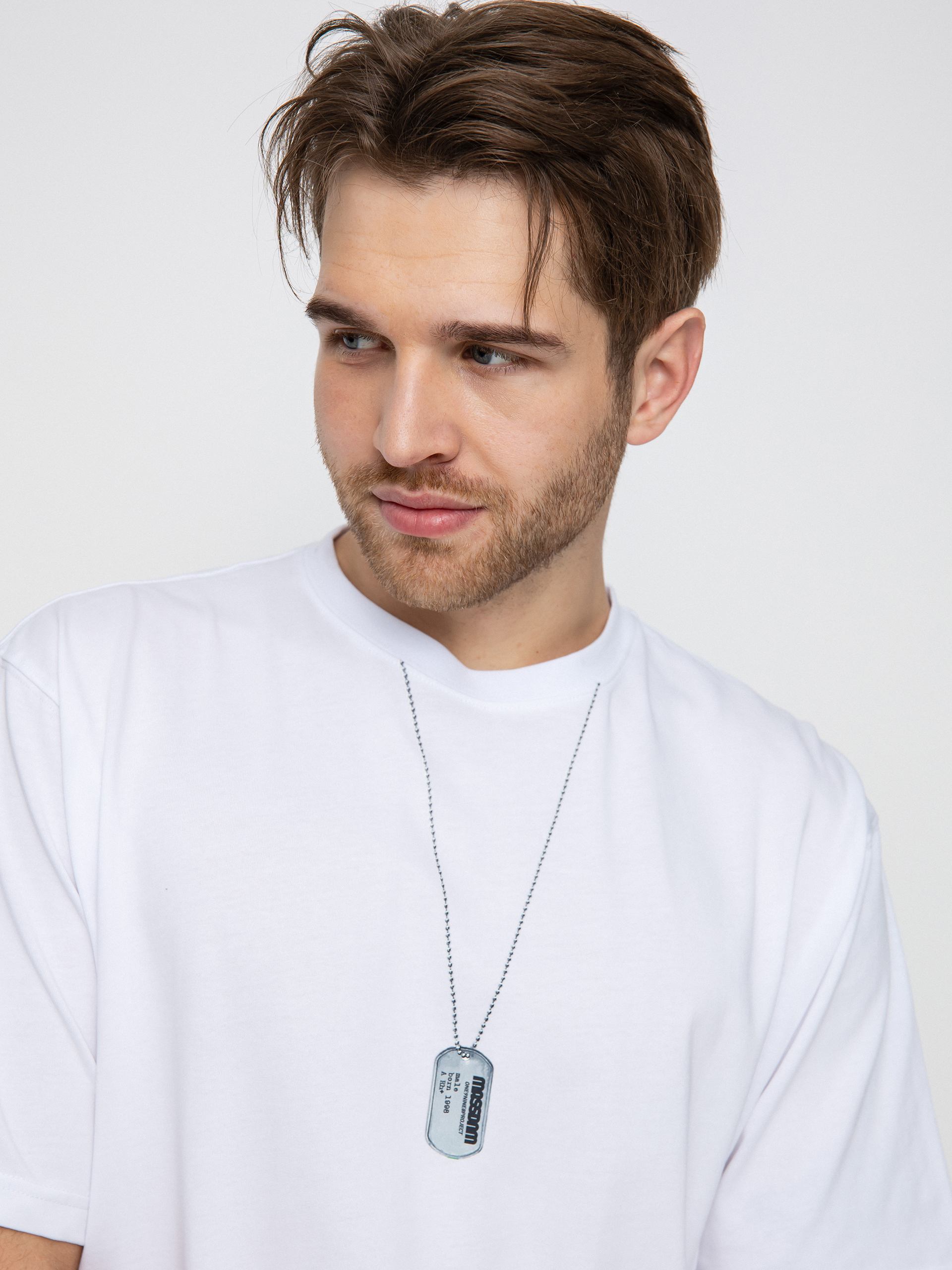 Tričko MassDnm Dog Tag (white)