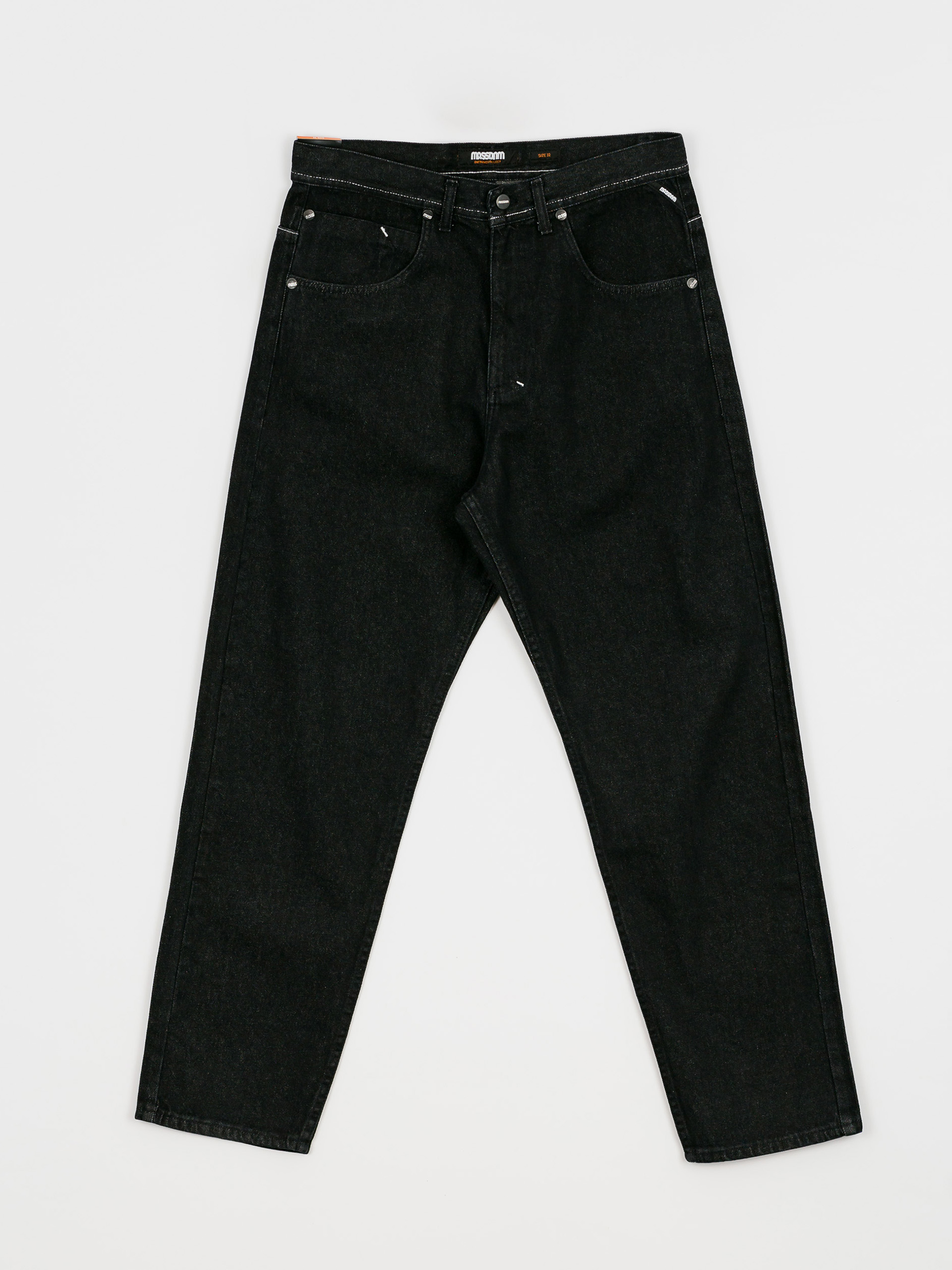 Kalhoty MassDnm Slang Jeans Baggy Fit (black rinse)