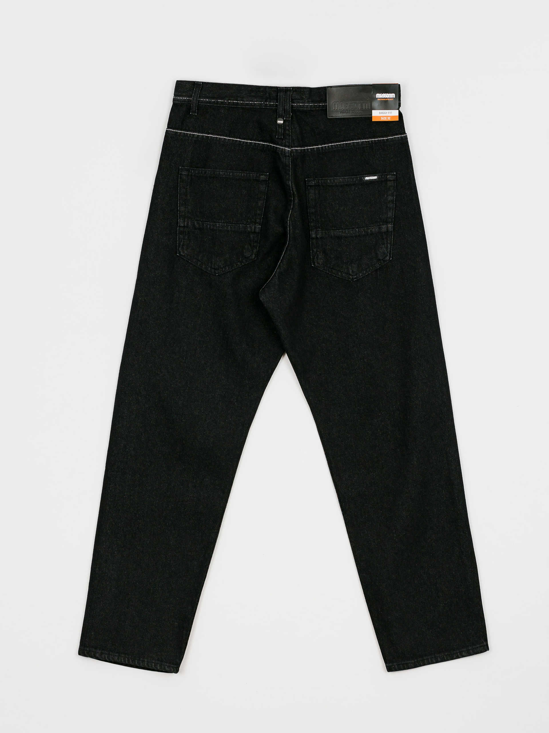 Kalhoty MassDnm Slang Jeans Baggy Fit (black rinse)