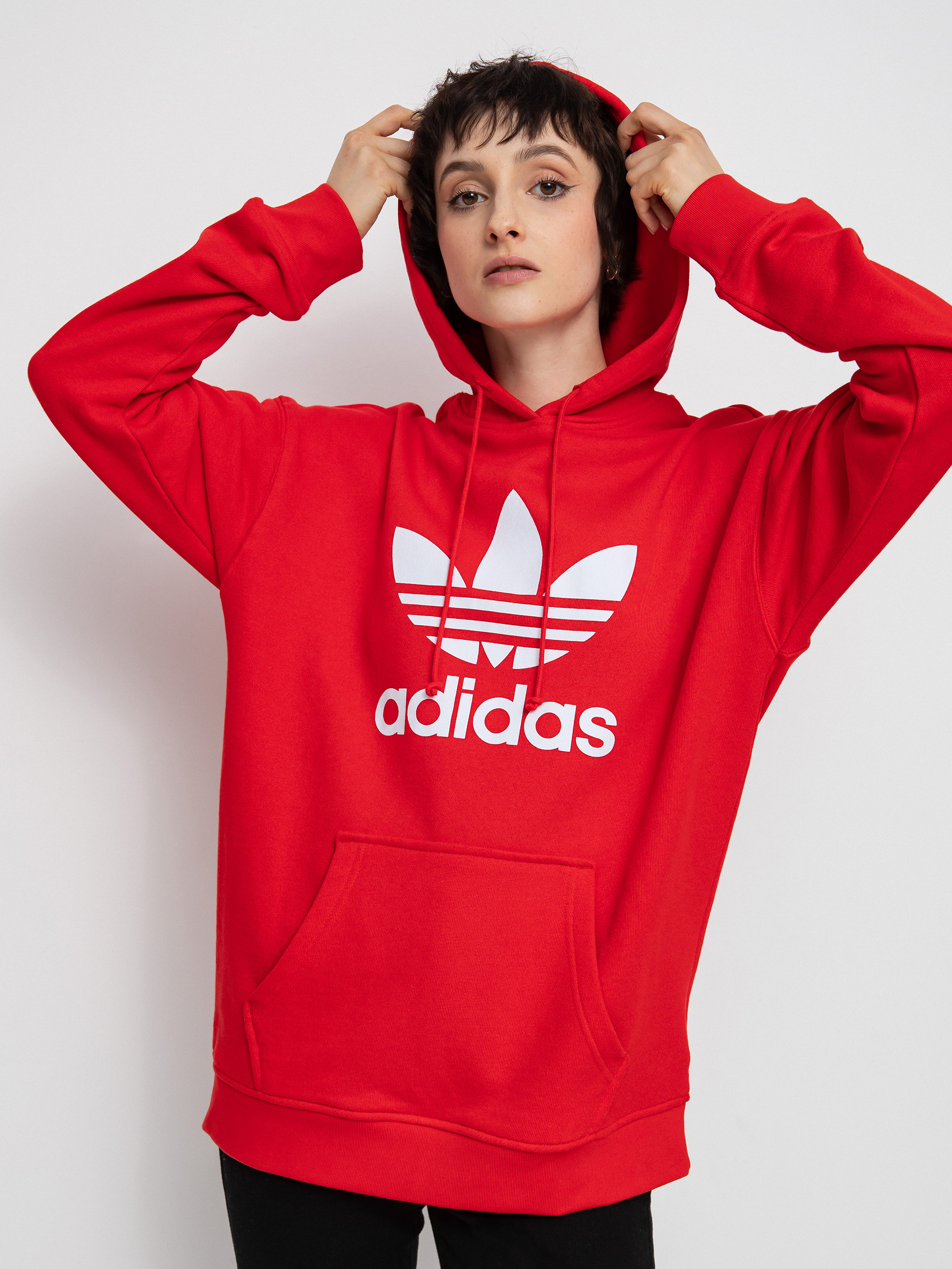 Mikina s kapucí adidas Originals Trf HD Wmn (vivid red)