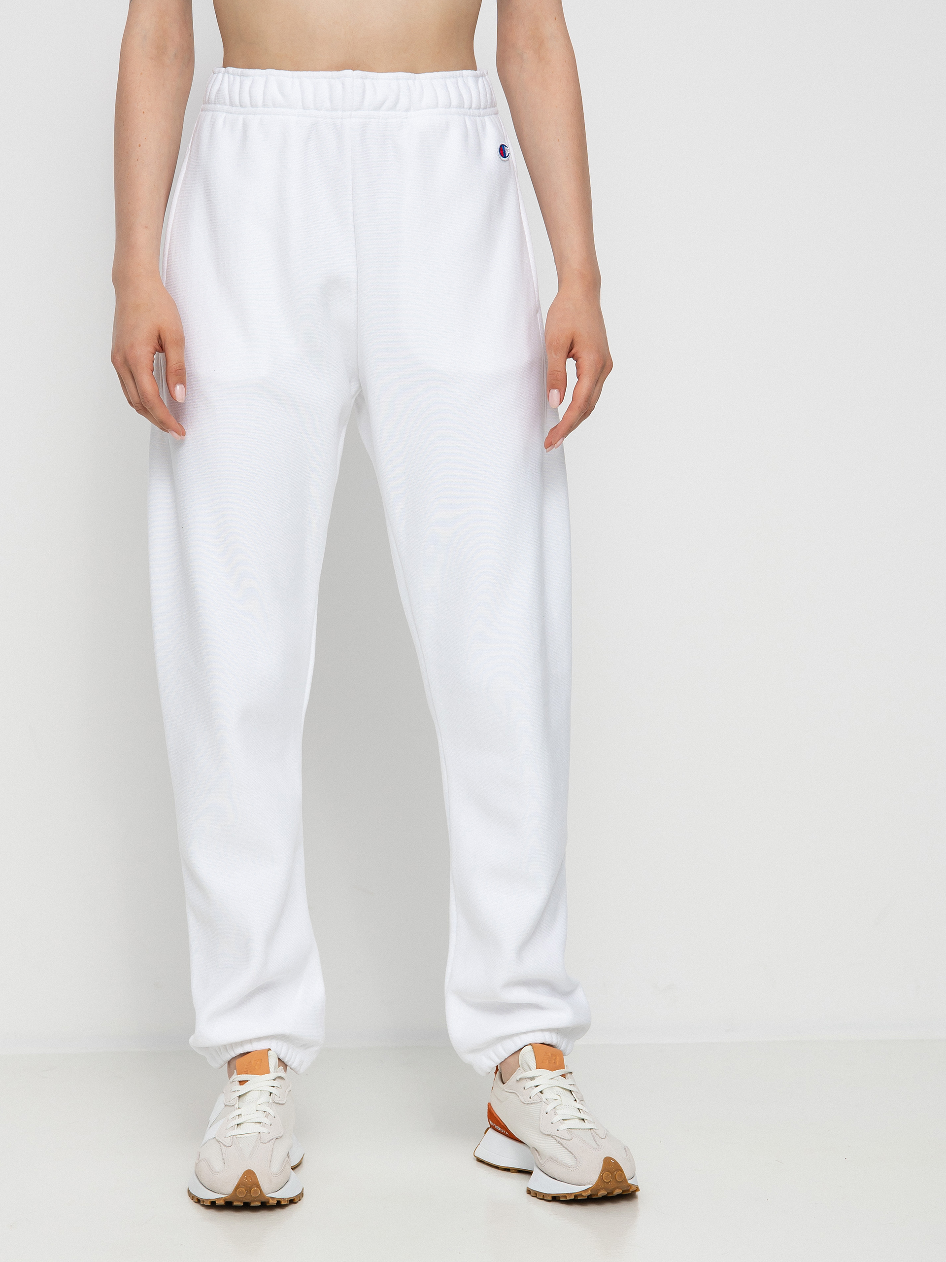 Kalhoty Champion Elastic Cuff Pants 115098 Wmn (wht)