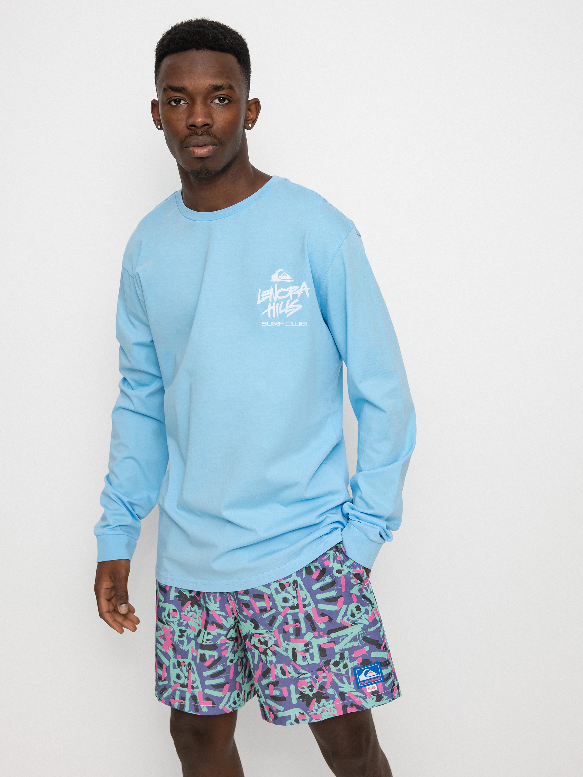 Triko Quiksilver X Stranger Things Lenora Hills Surf Club (airy blue)