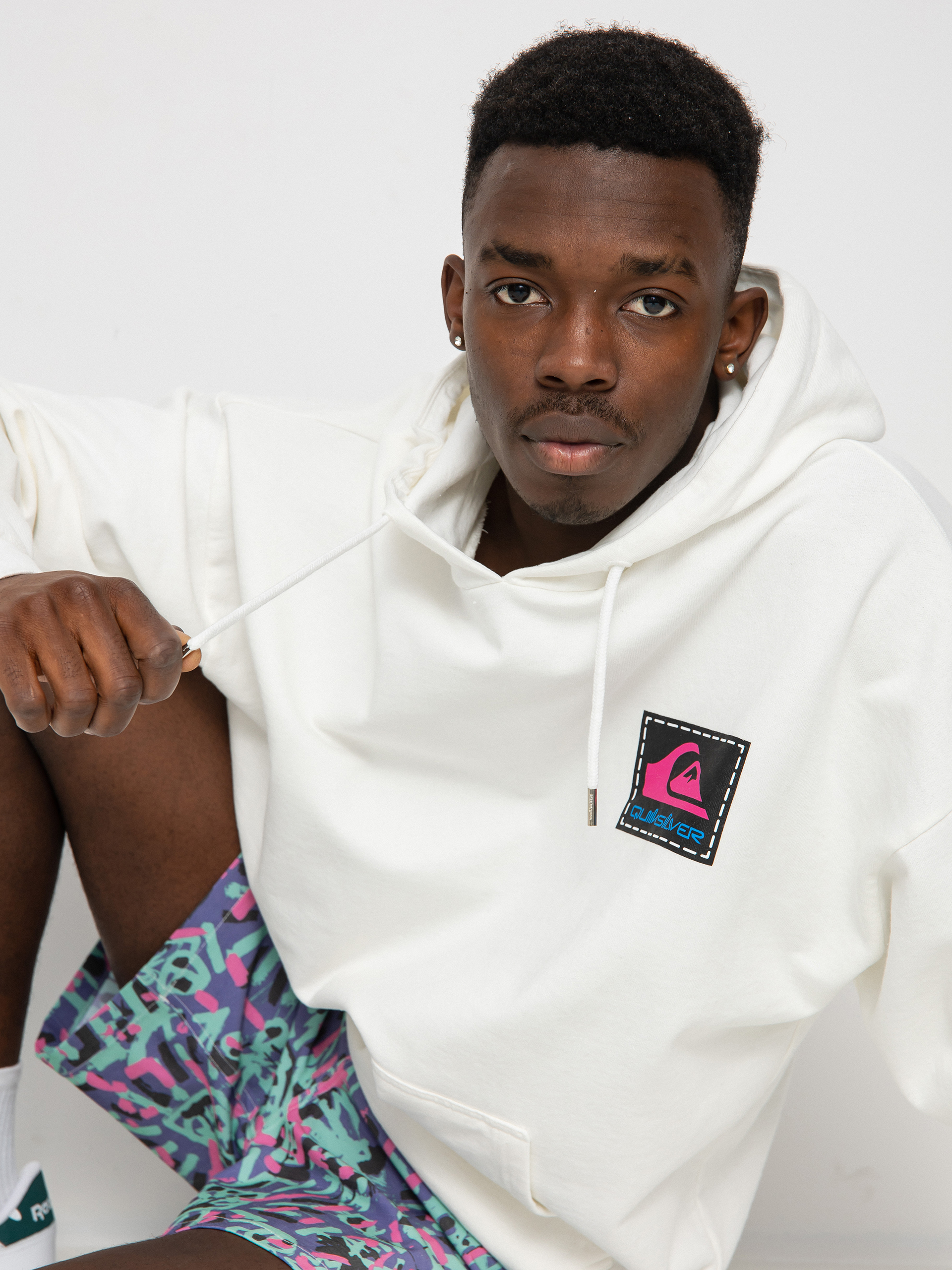 Mikina s kapucí Quiksilver X Stranger Things Rainbow HD (white)