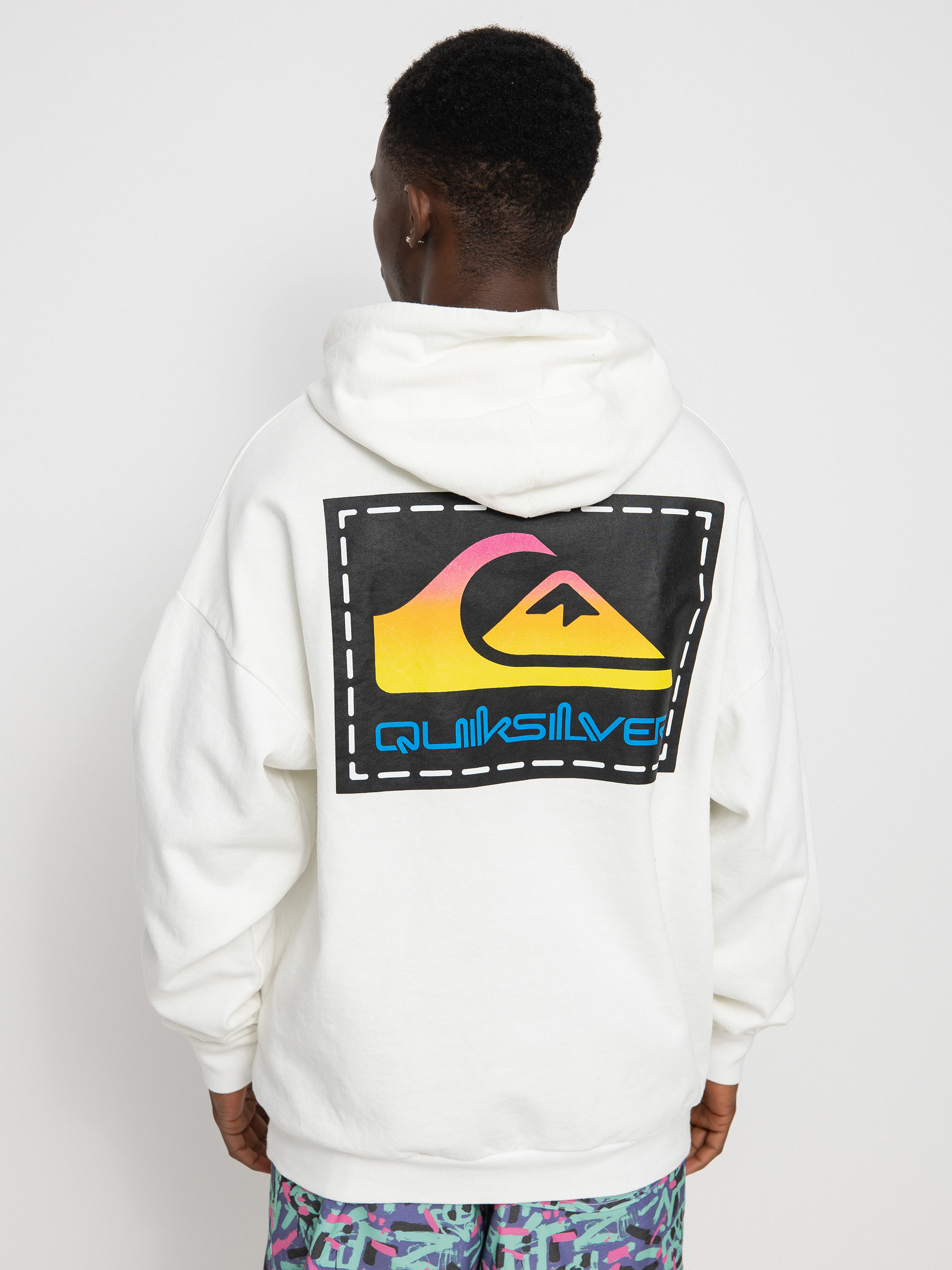 Mikina s kapucí Quiksilver X Stranger Things Rainbow HD (white)