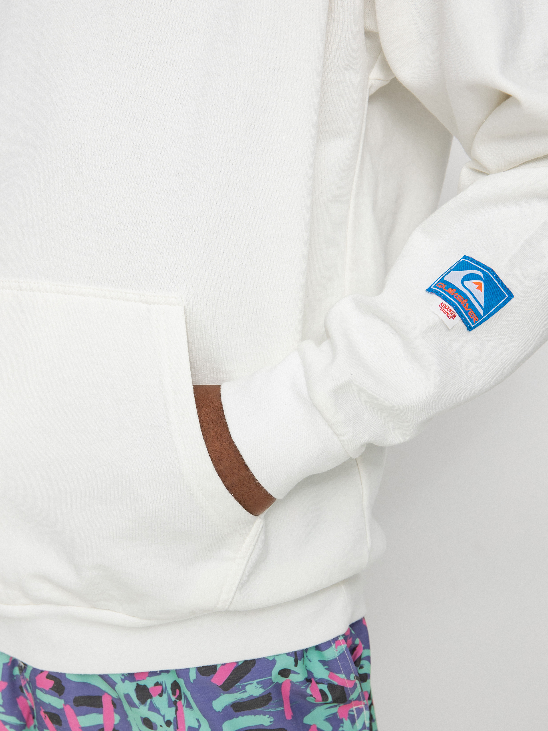 Mikina s kapucí Quiksilver X Stranger Things Rainbow HD (white)