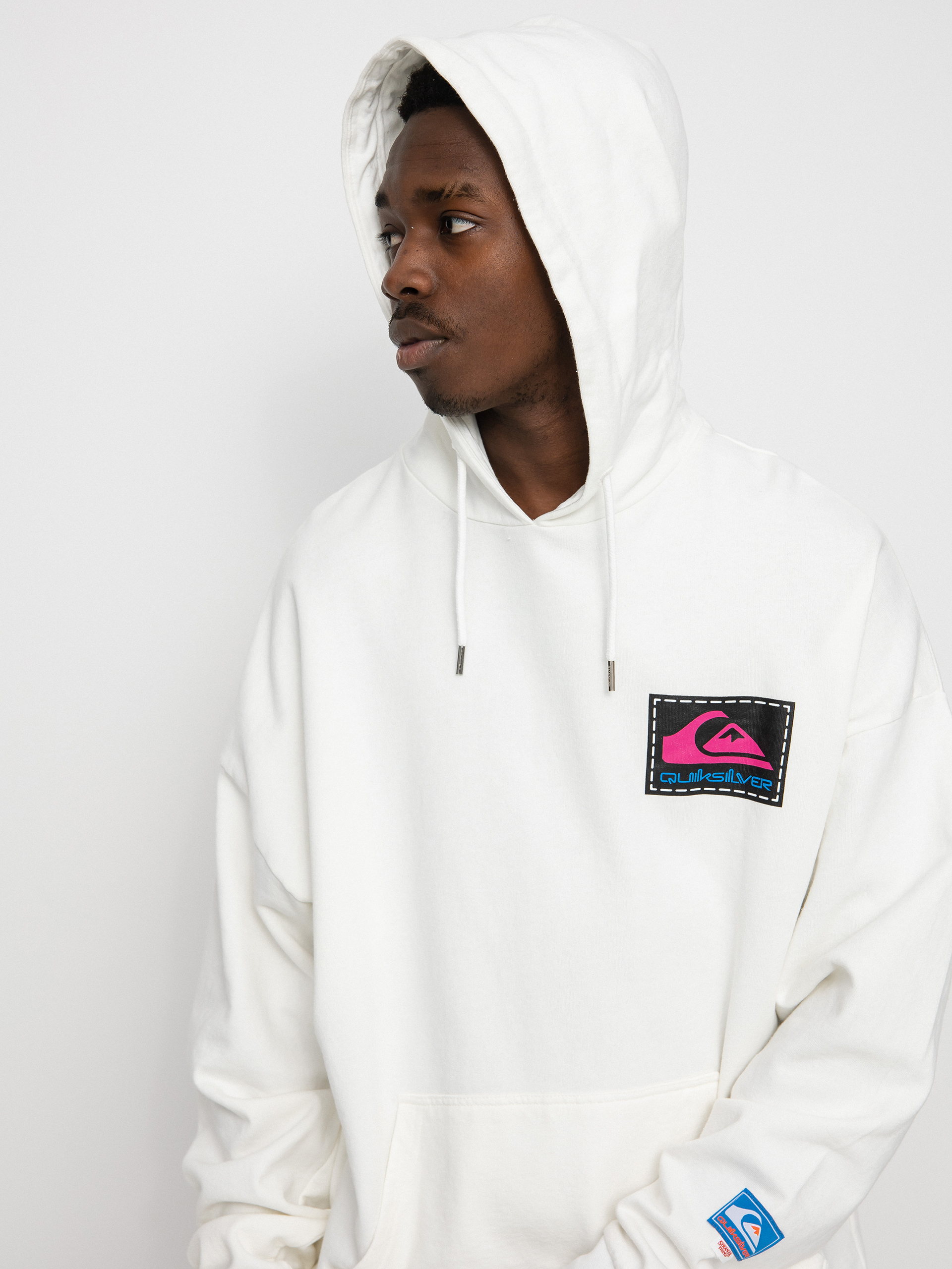 Mikina s kapucí Quiksilver X Stranger Things Rainbow HD (white)