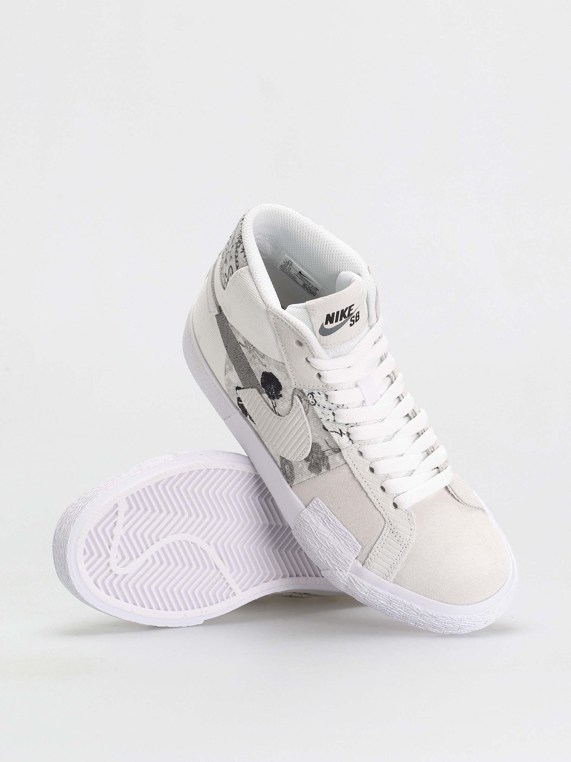 Boty Nike SB Zoom Blazer Mid Premium (white/smoke grey white pure platinum)