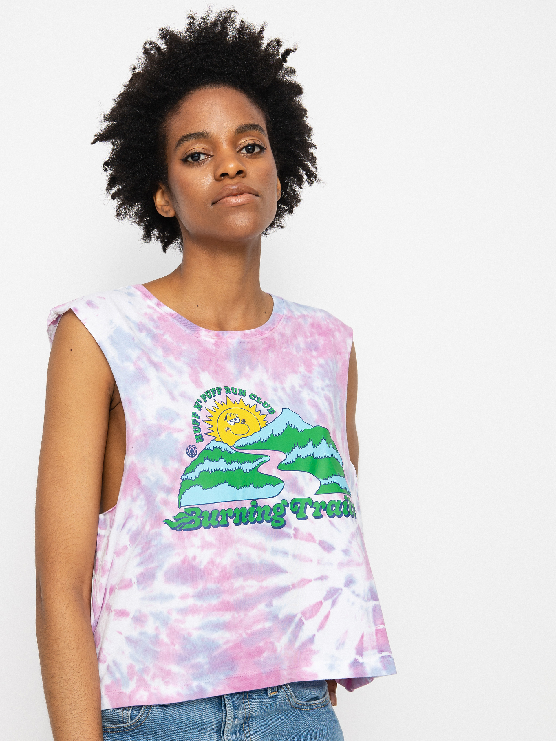 Tričko Element Koszulka Burning Trails Muscl Wmn (tie dye purp)