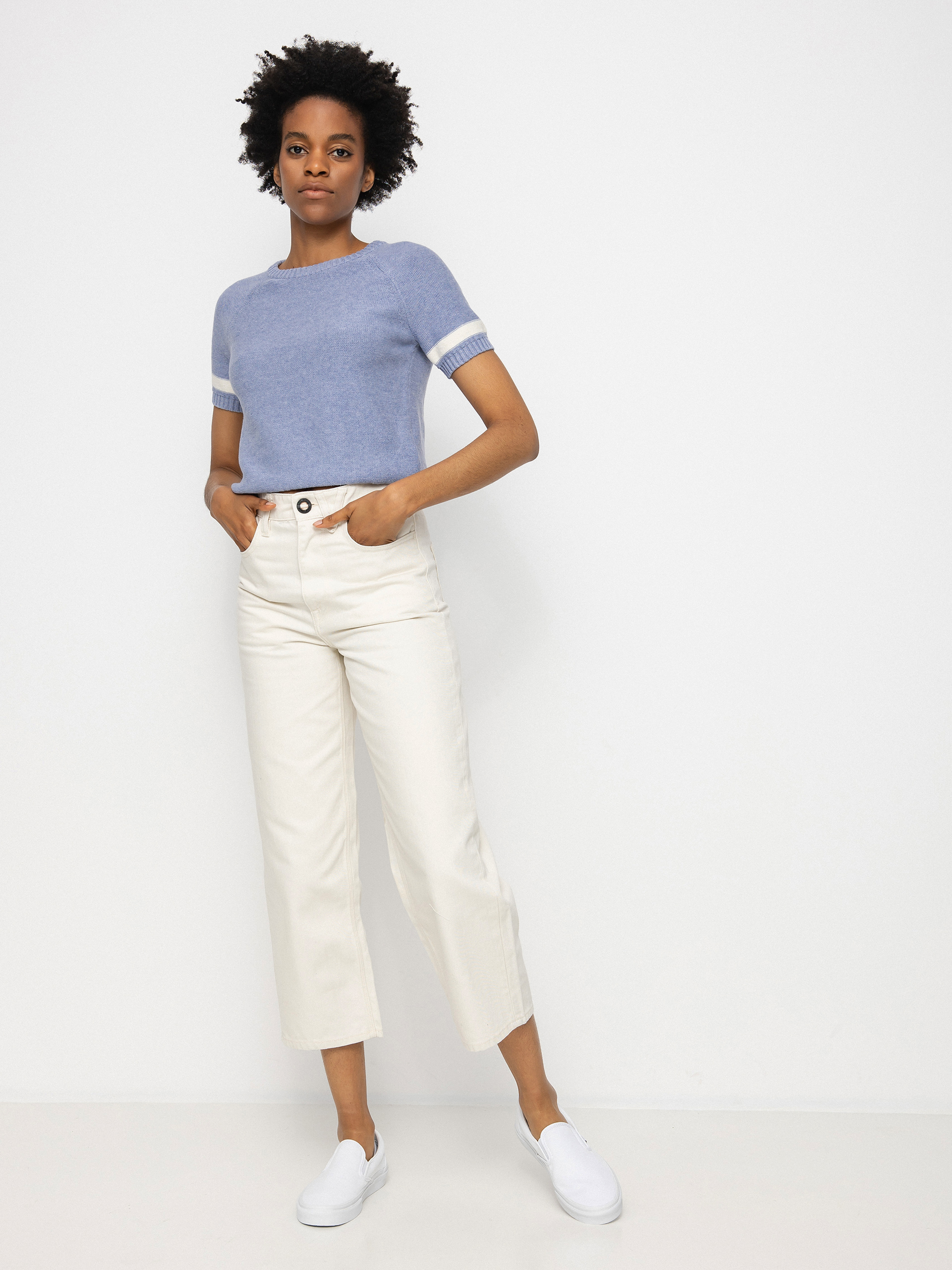 Svetr RVCA Goals Sweater Wmn (grey purple)