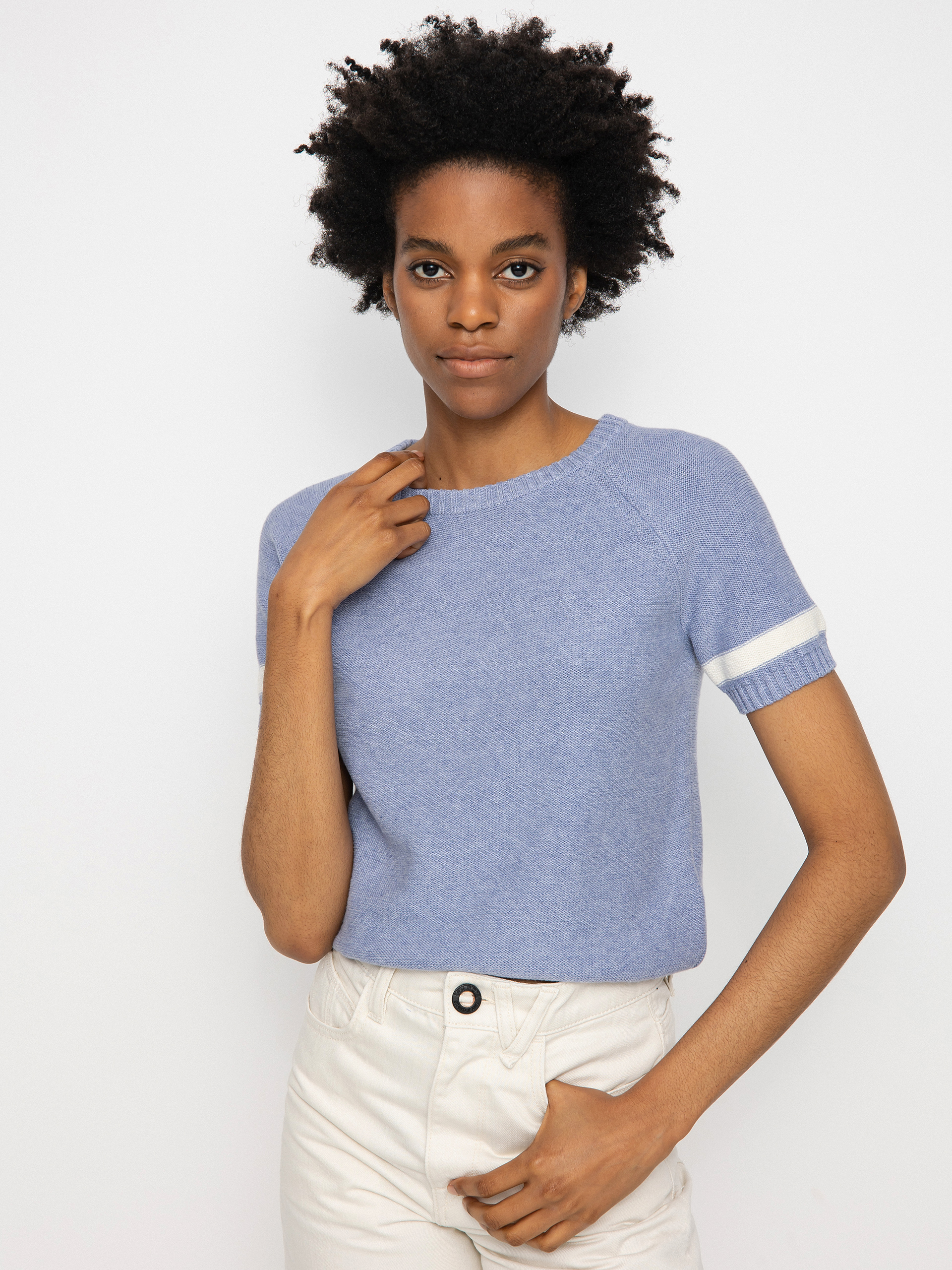 Svetr RVCA Goals Sweater Wmn (grey purple)