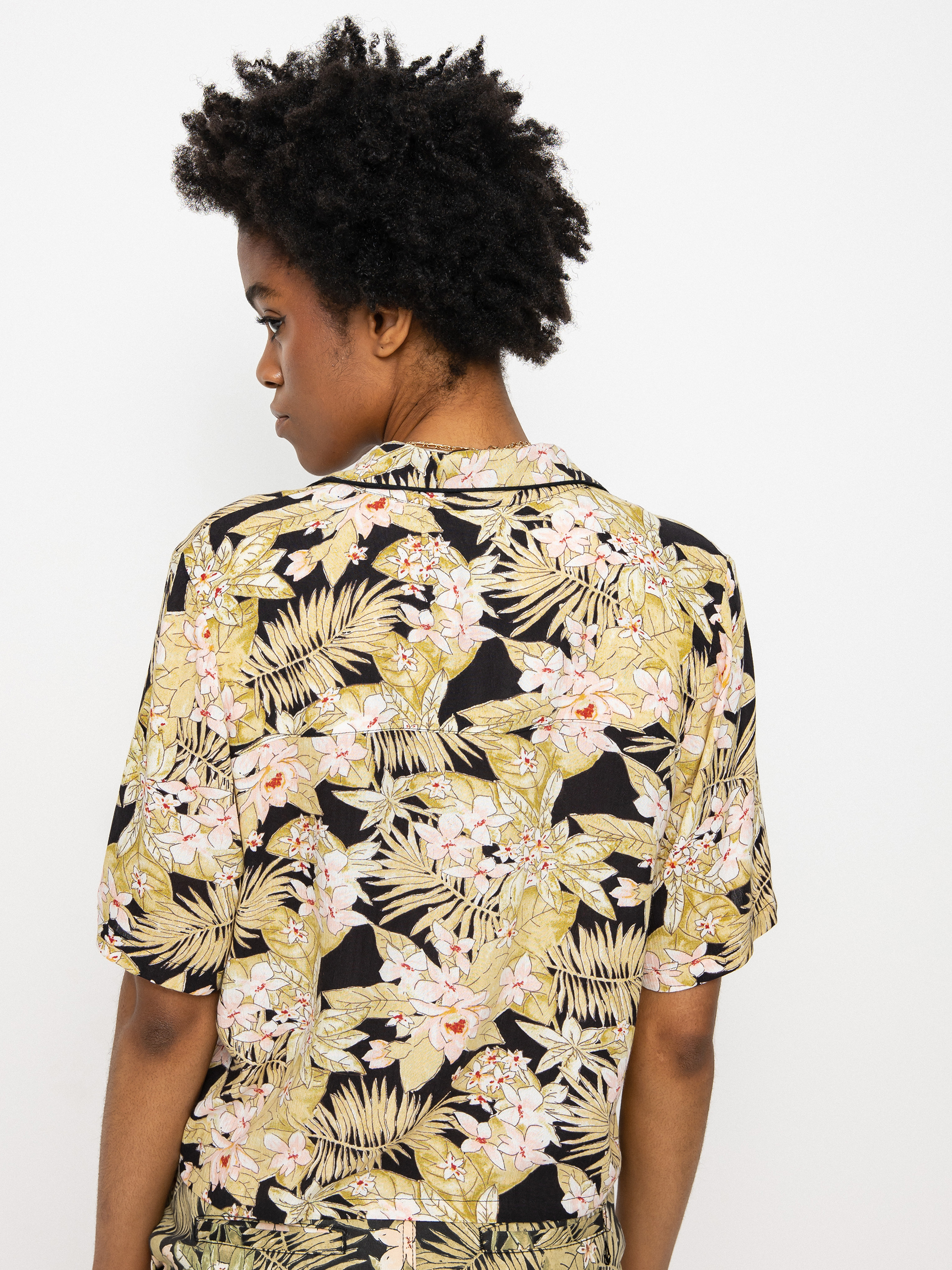 Košile Volcom Static Bloom Top Wmn (black combo)