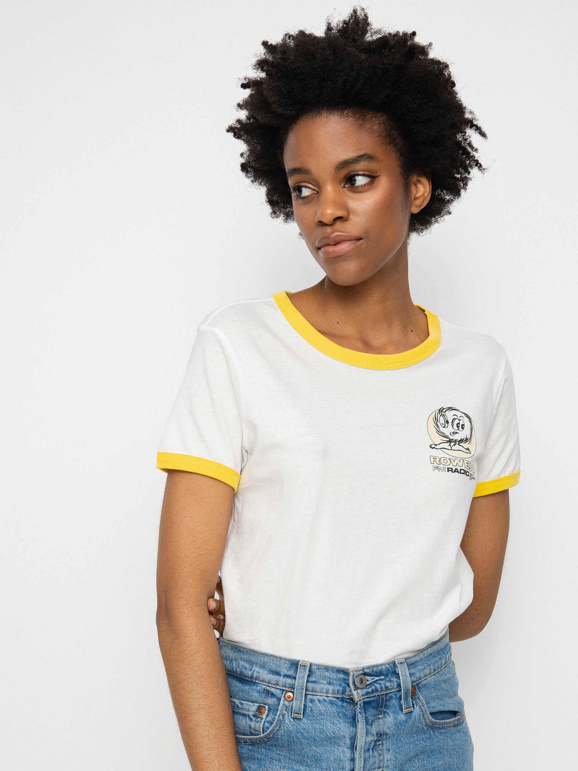 Tričko RVCA Rowe Radio Wmn (vintage white)
