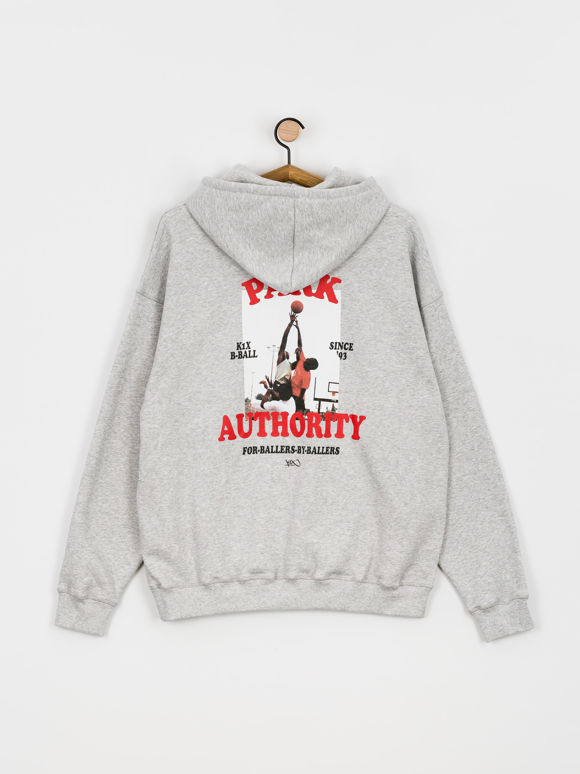 Mikina s kapucí K1x Pa Tipoff HD (light grey heather)