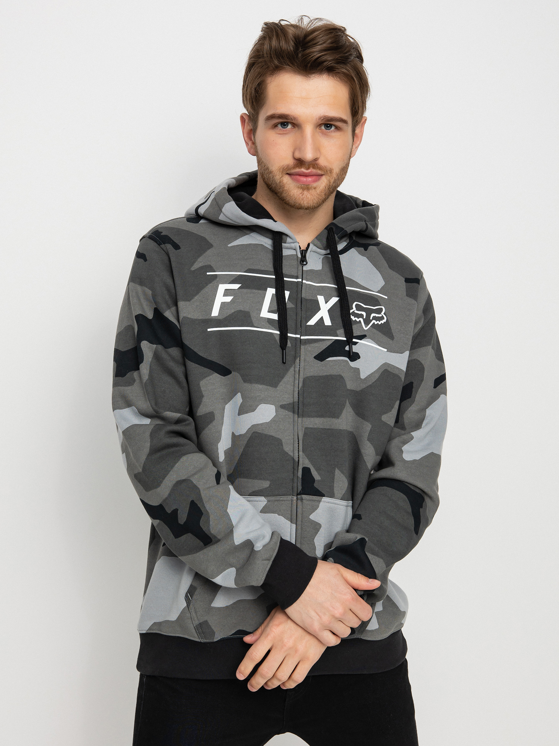 Mikina s kapucí Fox Pinnacle Camo ZHD (blk cam)