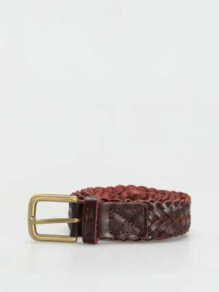 Pásek RVCA Twine Leather (oxblood red)
