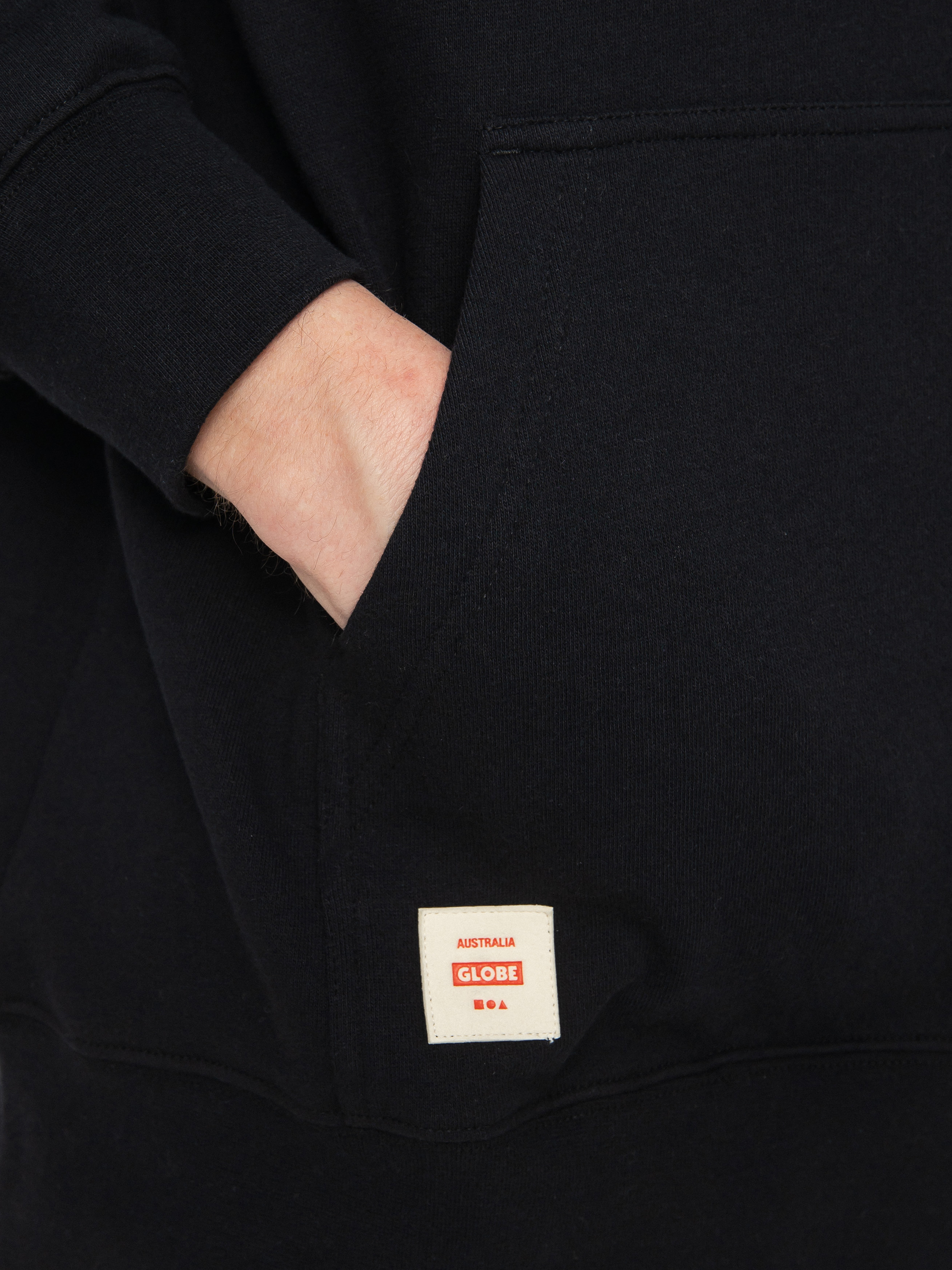 Mikina s kapucí Globe Living Low Velocity HD (black)