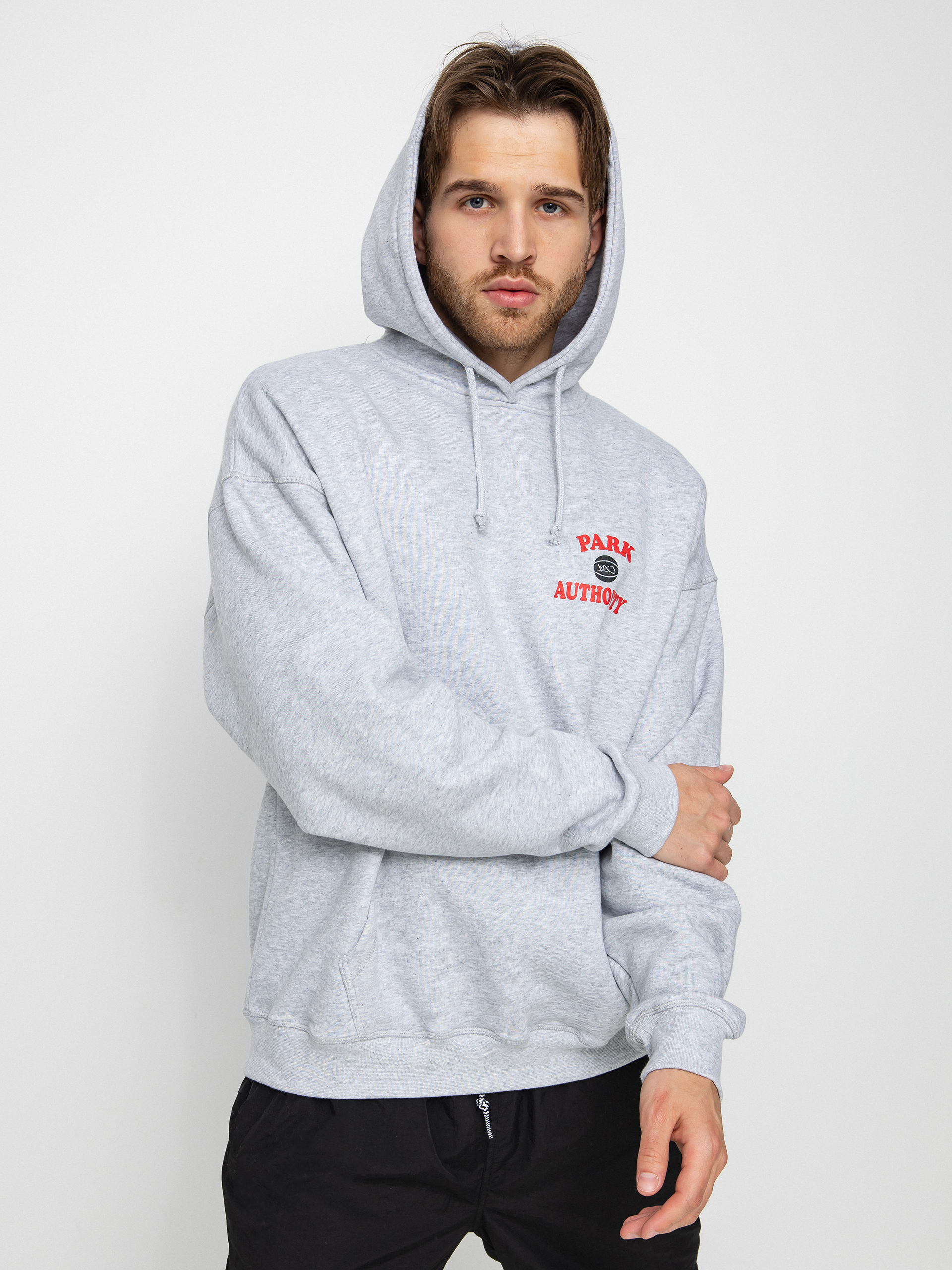 Mikina s kapucí K1x Pa Tipoff HD (light grey heather)