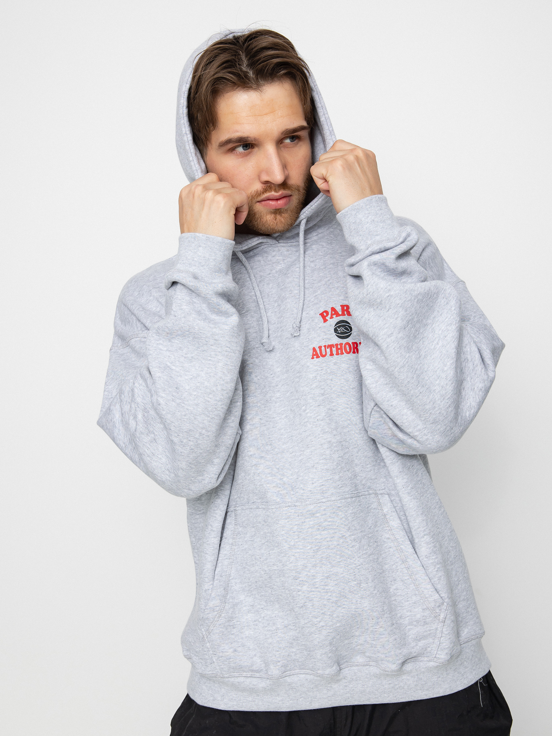 Mikina s kapucí K1x Pa Tipoff HD (light grey heather)