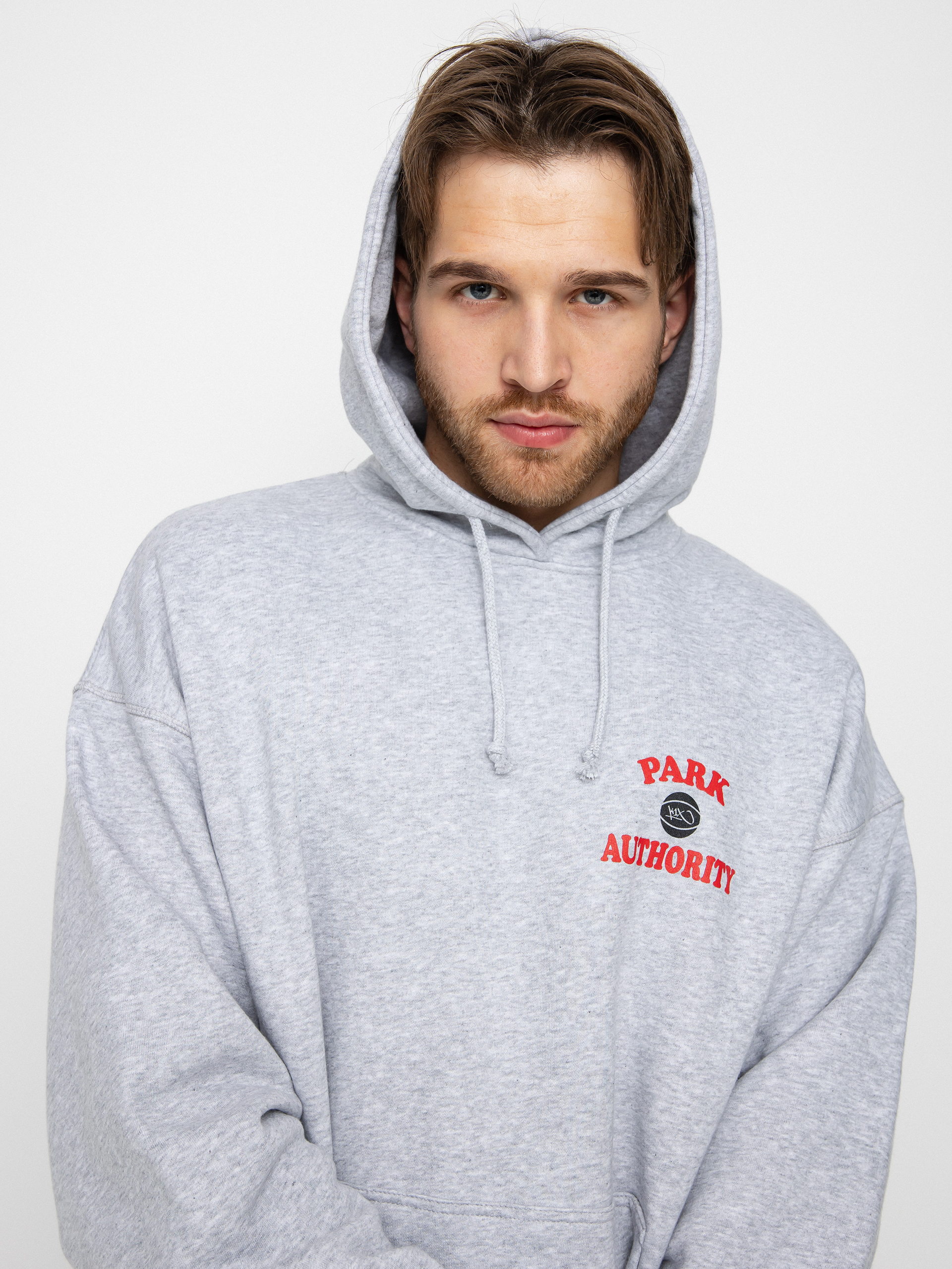 Mikina s kapucí K1x Pa Tipoff HD (light grey heather)