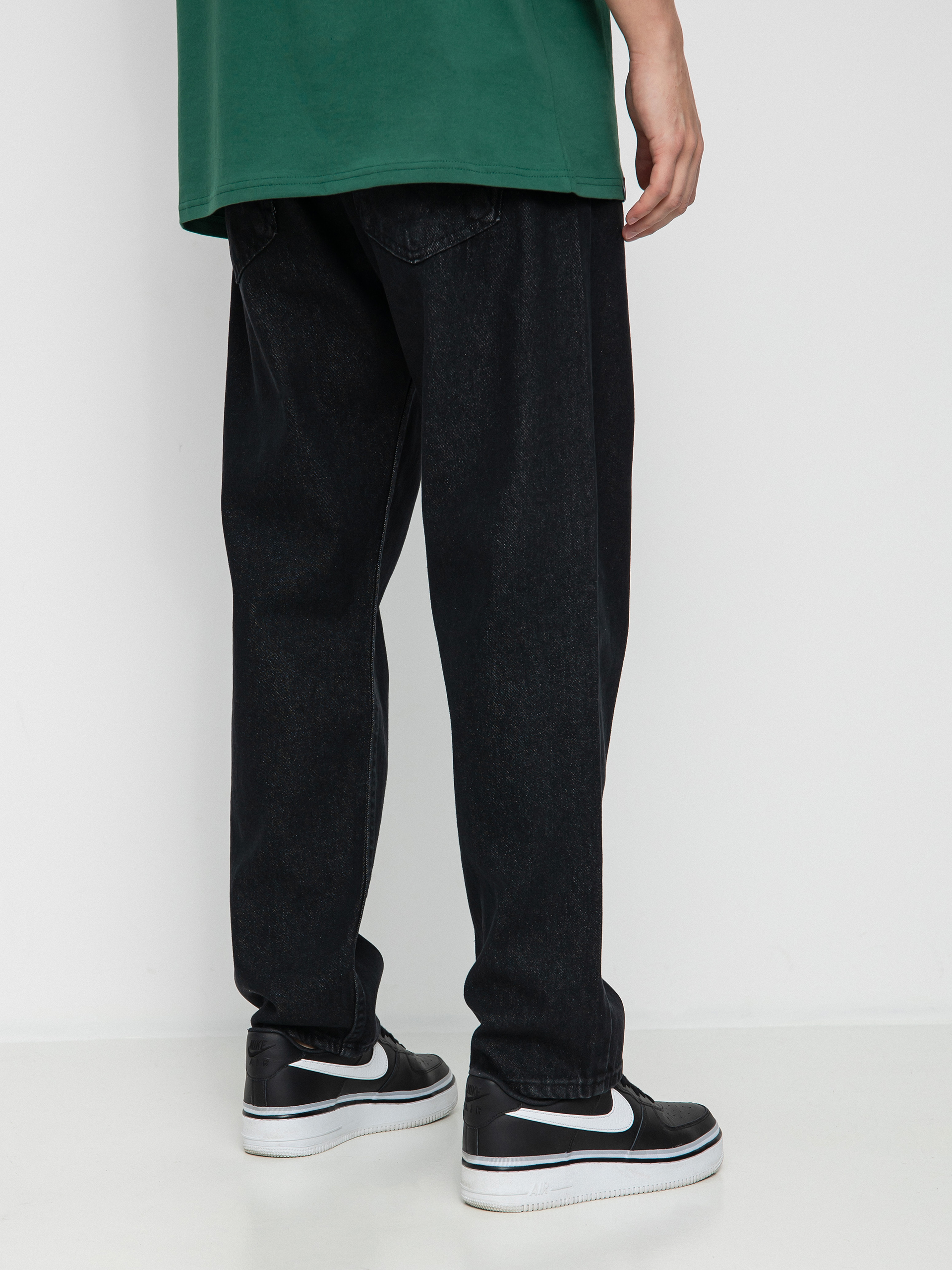 Kalhoty MassDnm Slang Jeans Baggy Fit (black rinse)
