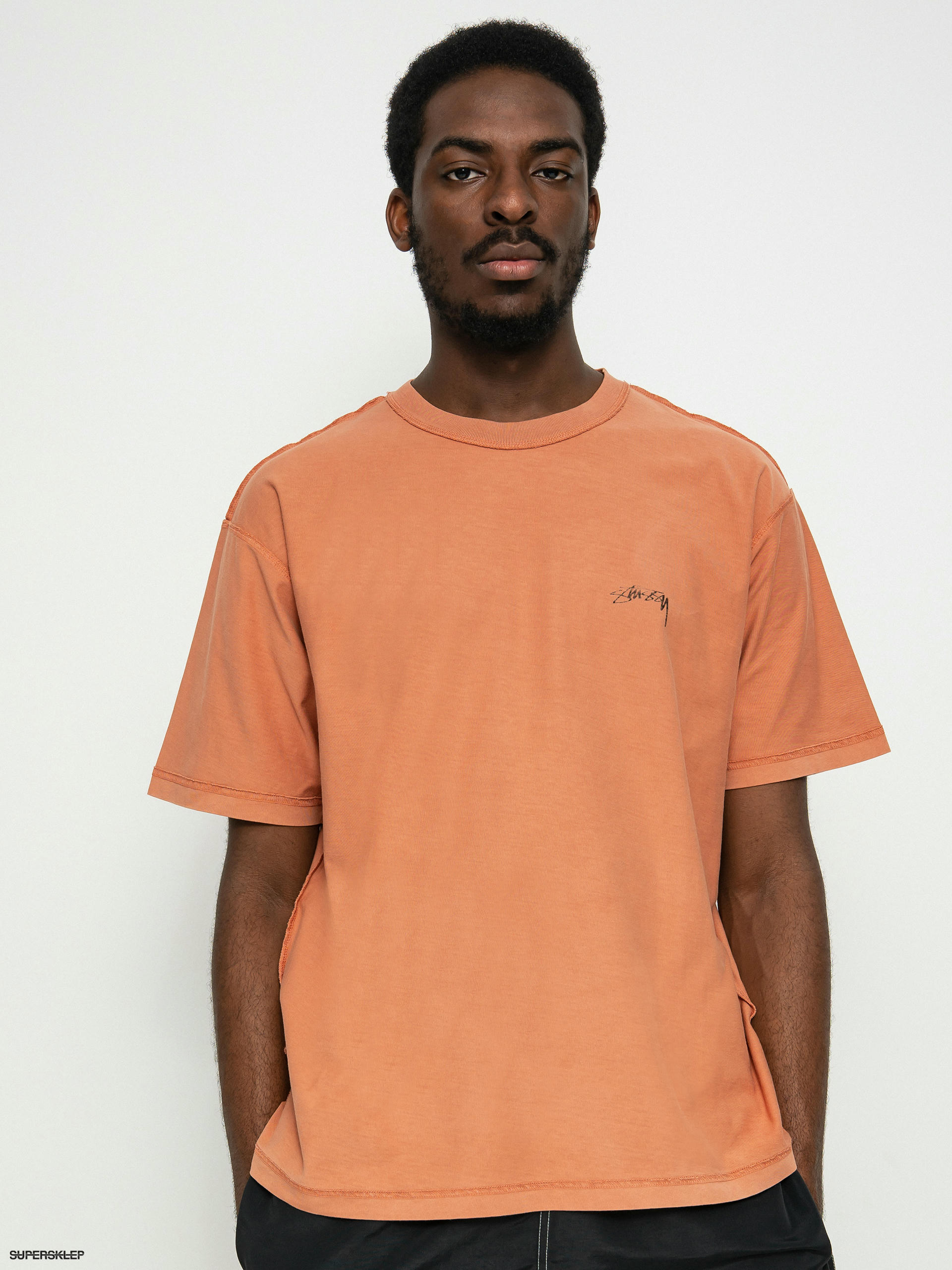 Tričko Stussy Pig. Dyed Inside Out Crew (rust)