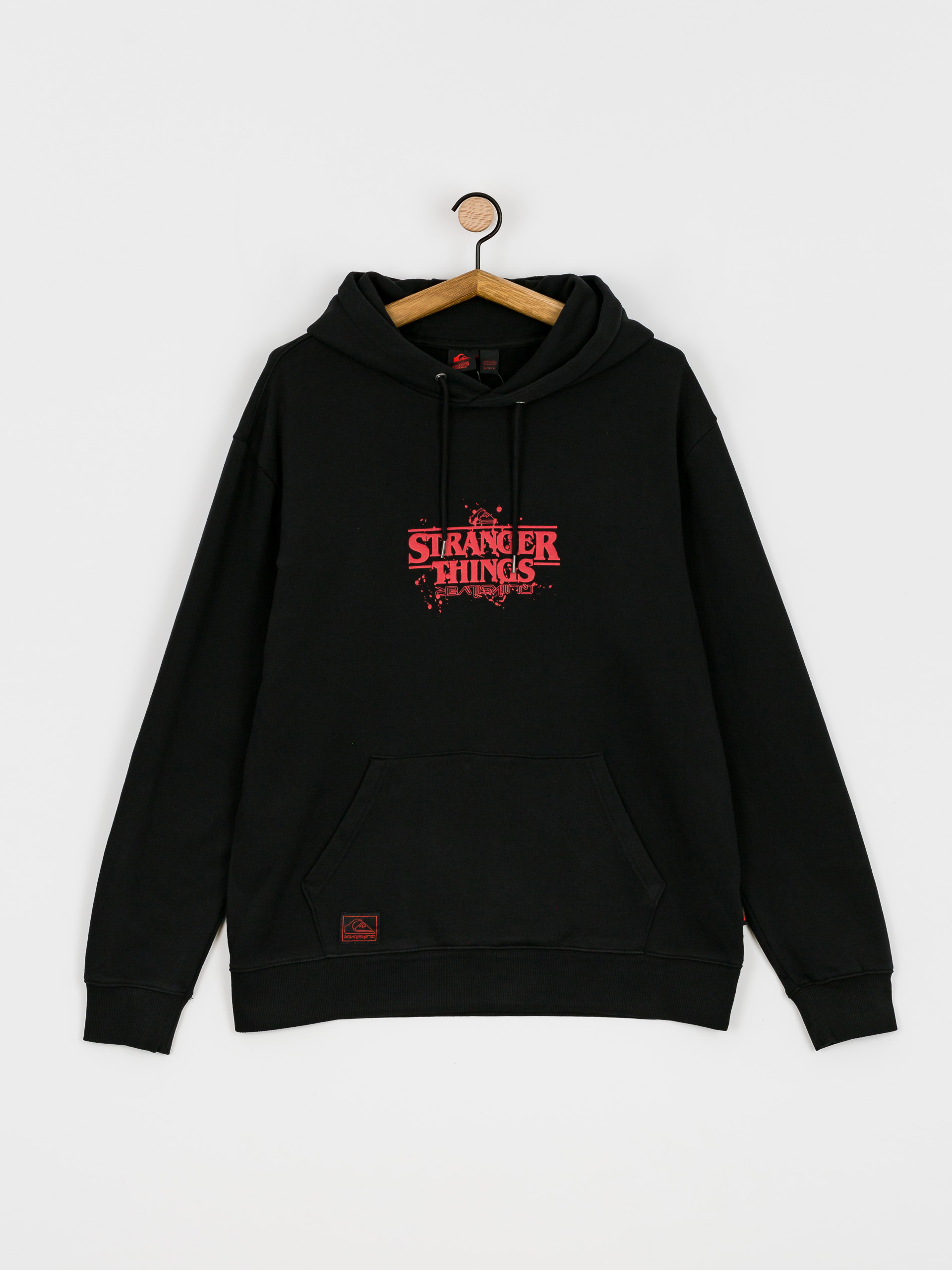 Mikina s kapucí Quiksilver X Stranger Things Official Logo HD (black)