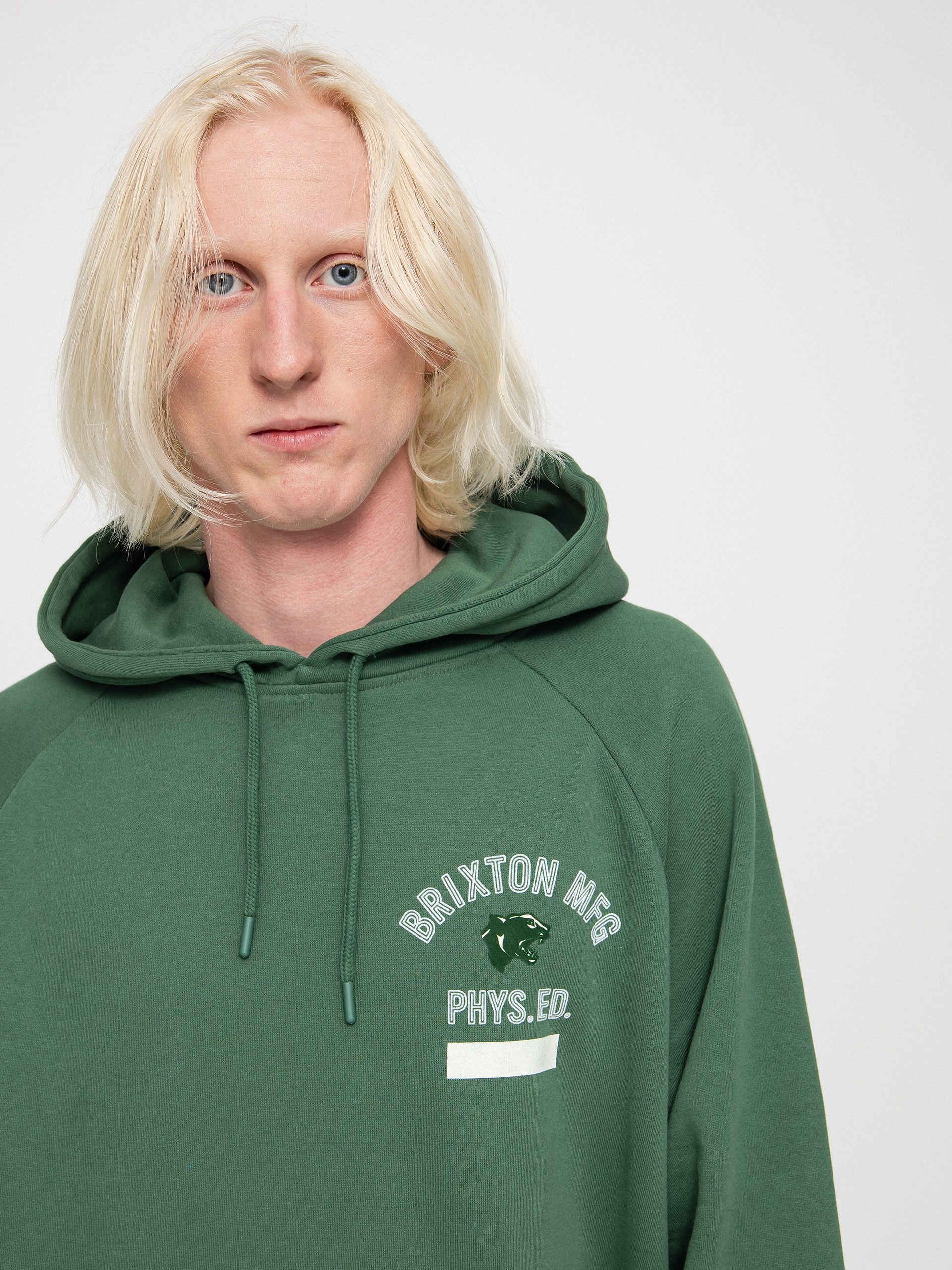 Mikina s kapucí Brixton Phys. Ed. Raglan HD (myrtle)