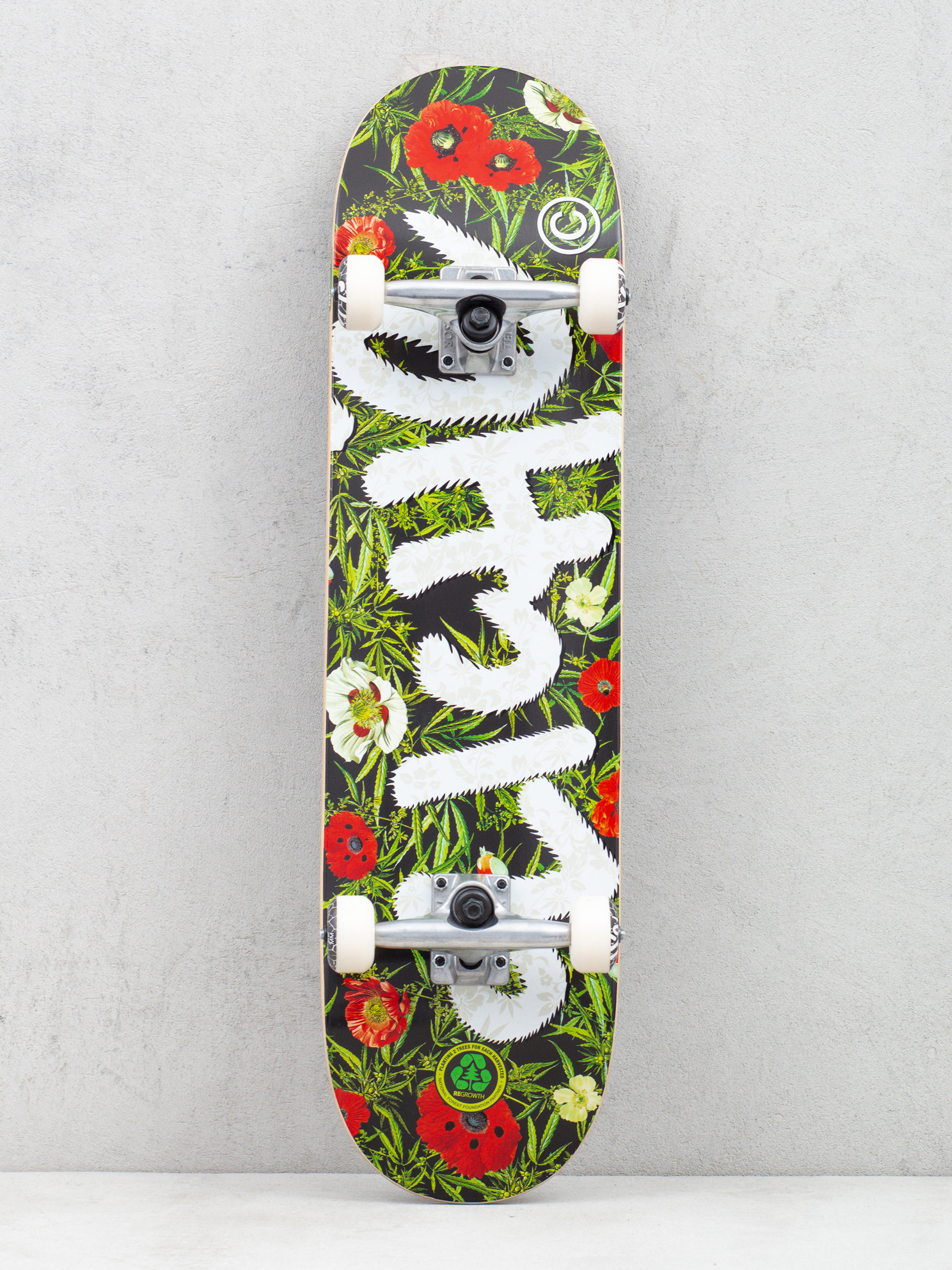 Skateboard Cliche Botanical (charcoal)
