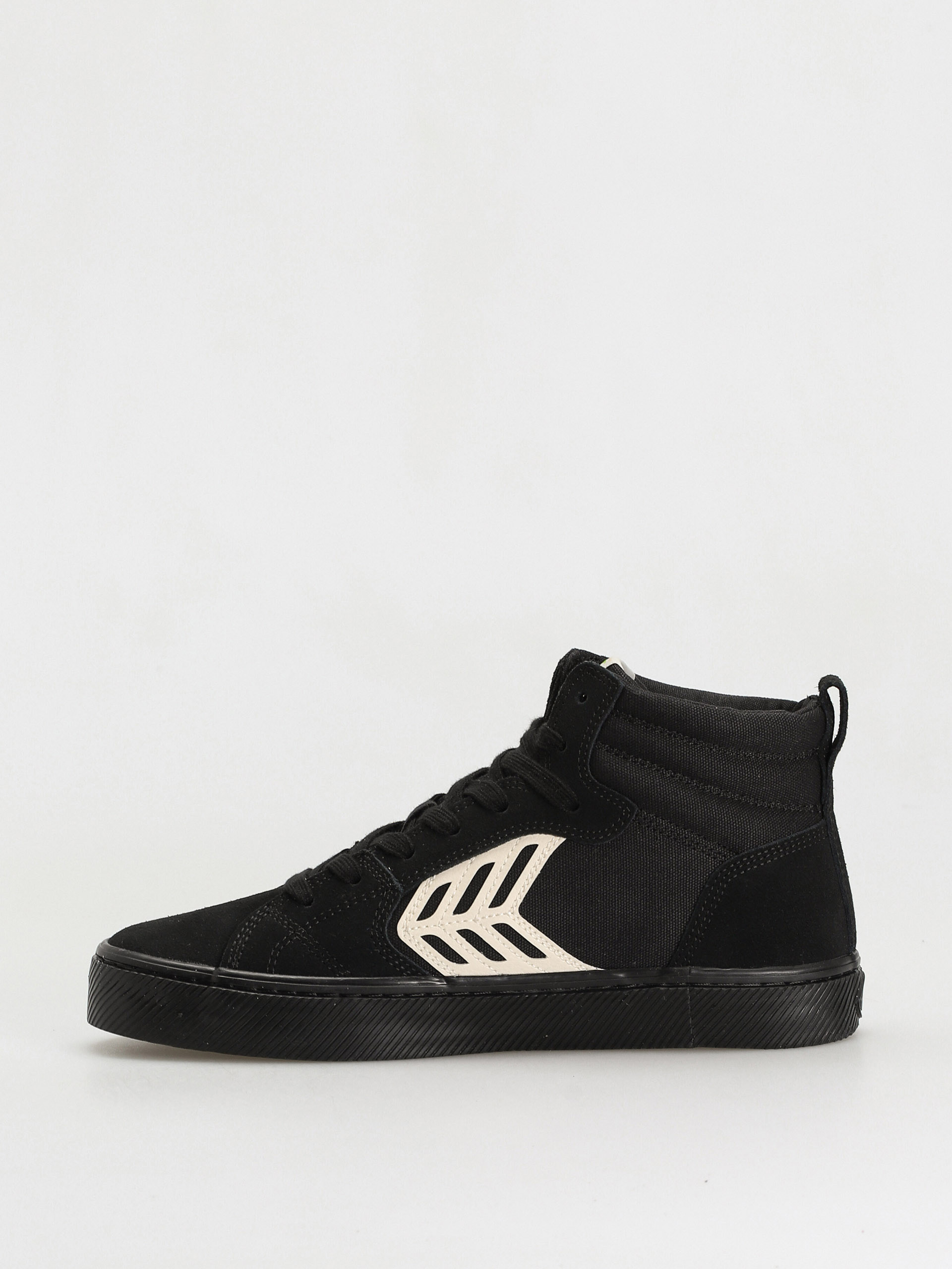 Boty Cariuma Catiba High Pro (all black suede and canvas ivory logo)