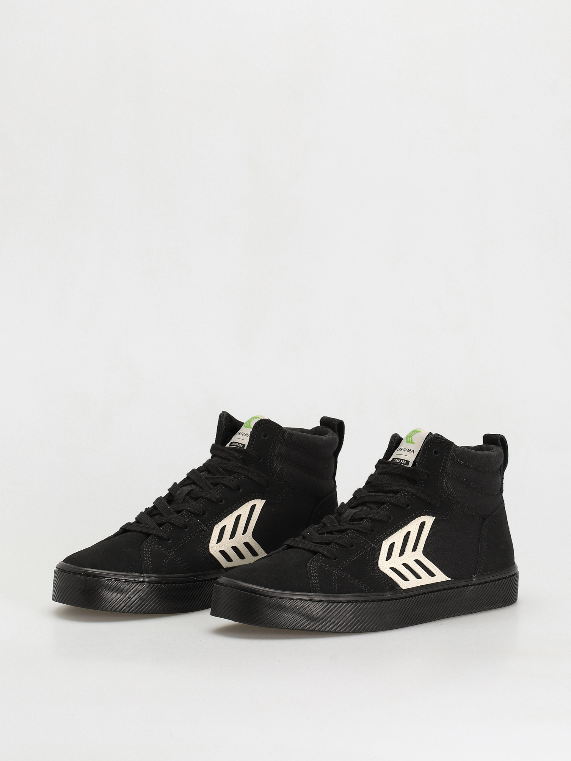 Boty Cariuma Catiba High Pro (all black suede and canvas ivory logo)