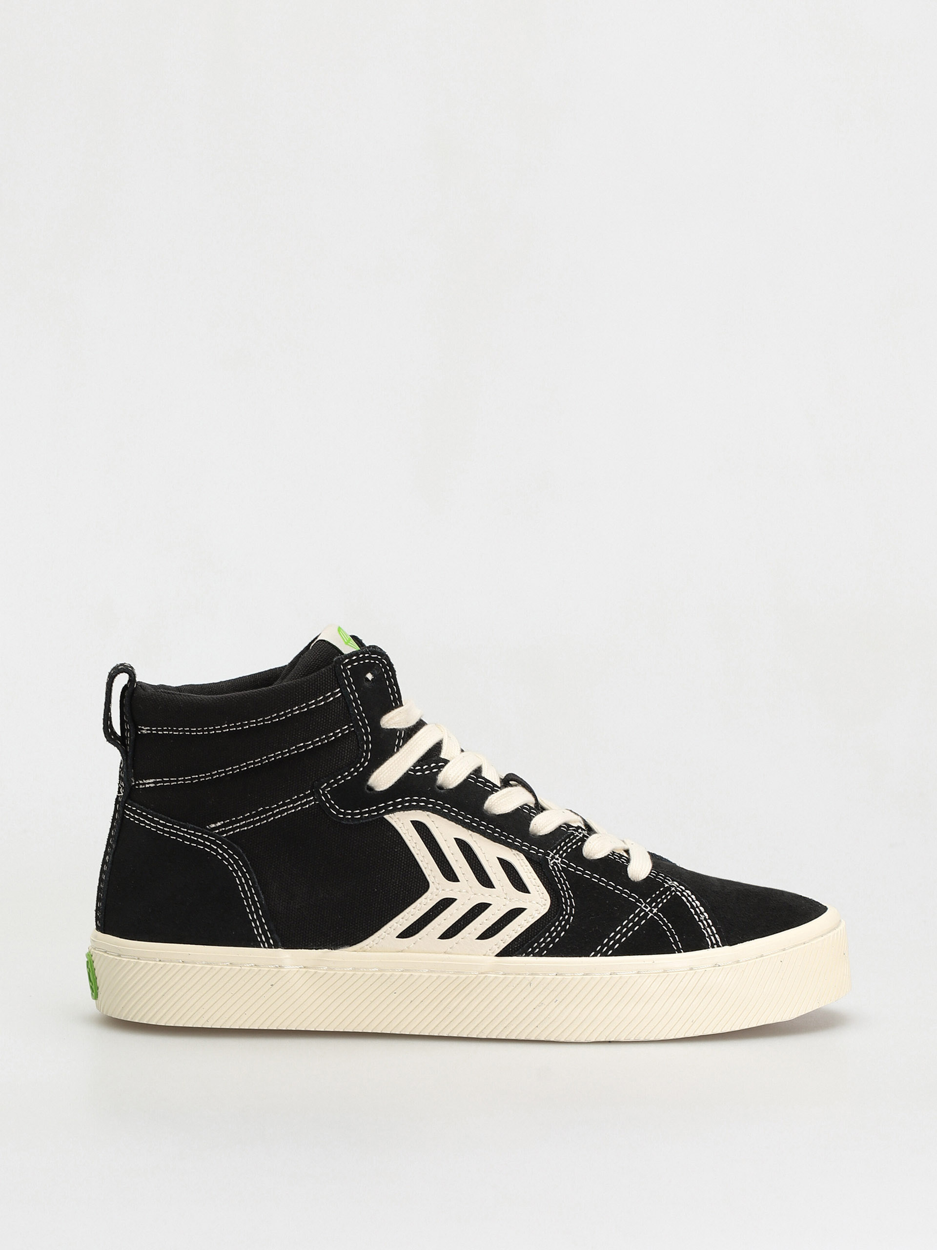 Boty Cariuma Catiba High Pro (black suede and canvas contrast thread ivory logo)