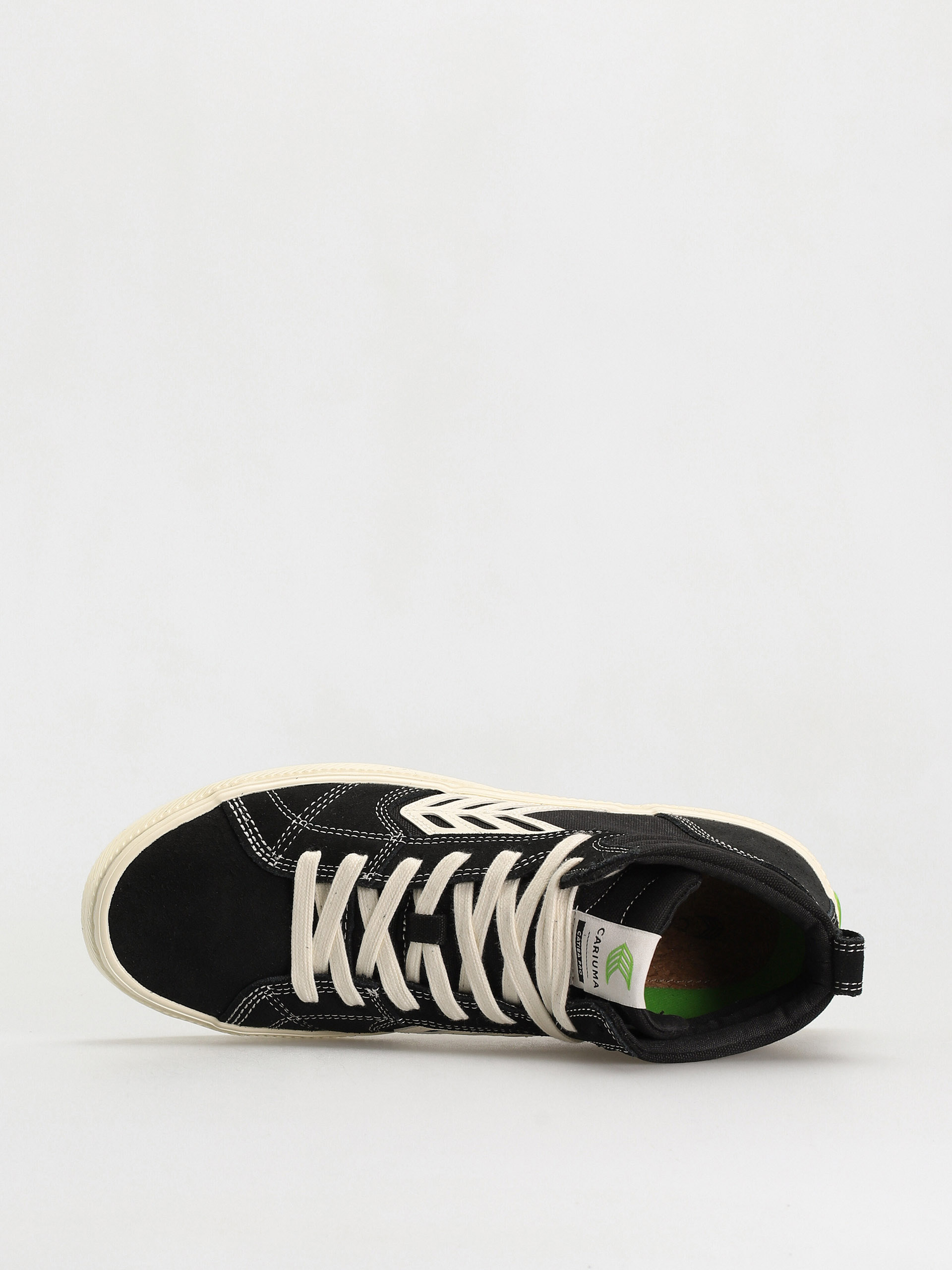 Boty Cariuma Catiba High Pro (black suede and canvas contrast thread ivory logo)
