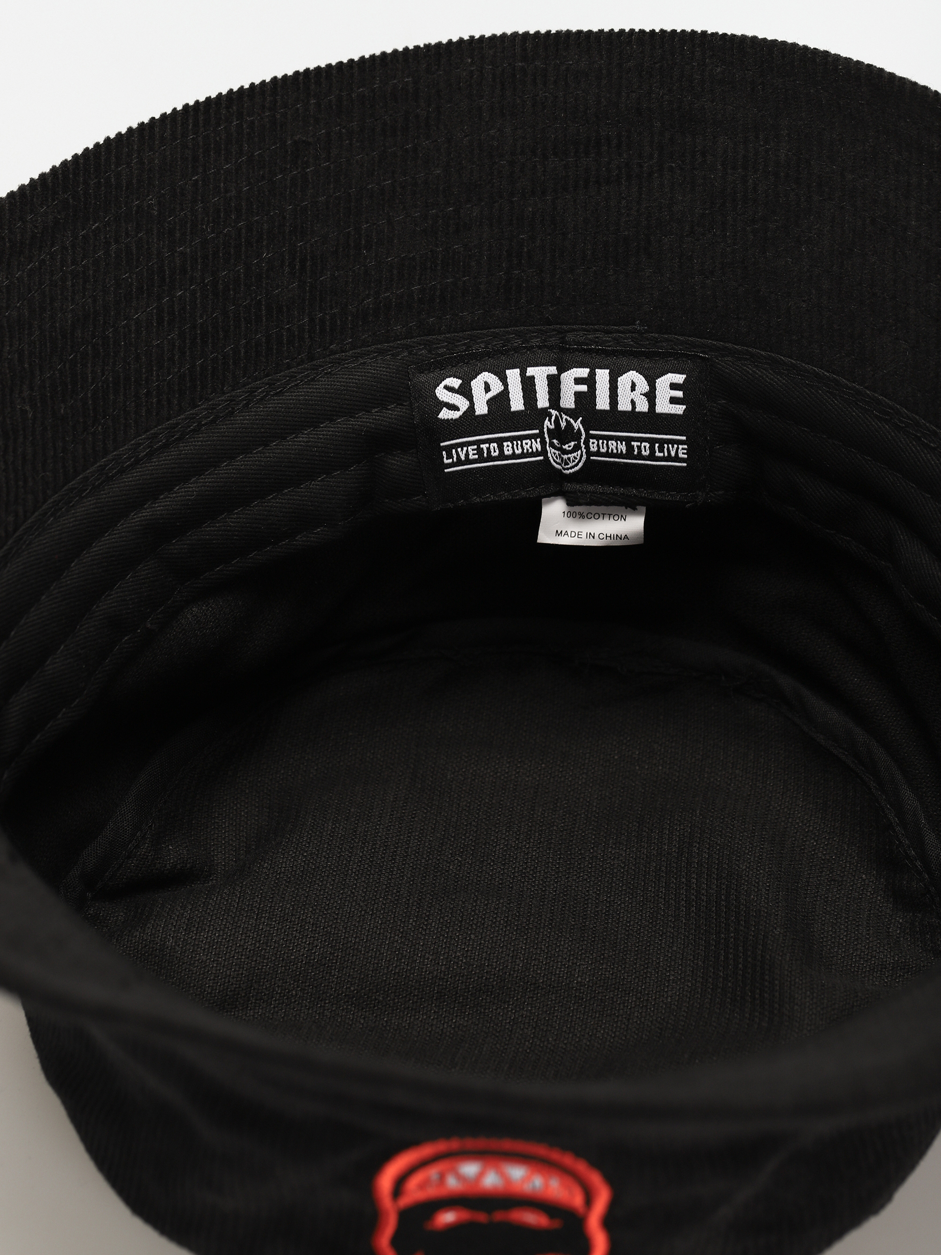 Klobouk Spitfire Bucket Big Head Fill (black/red/black)