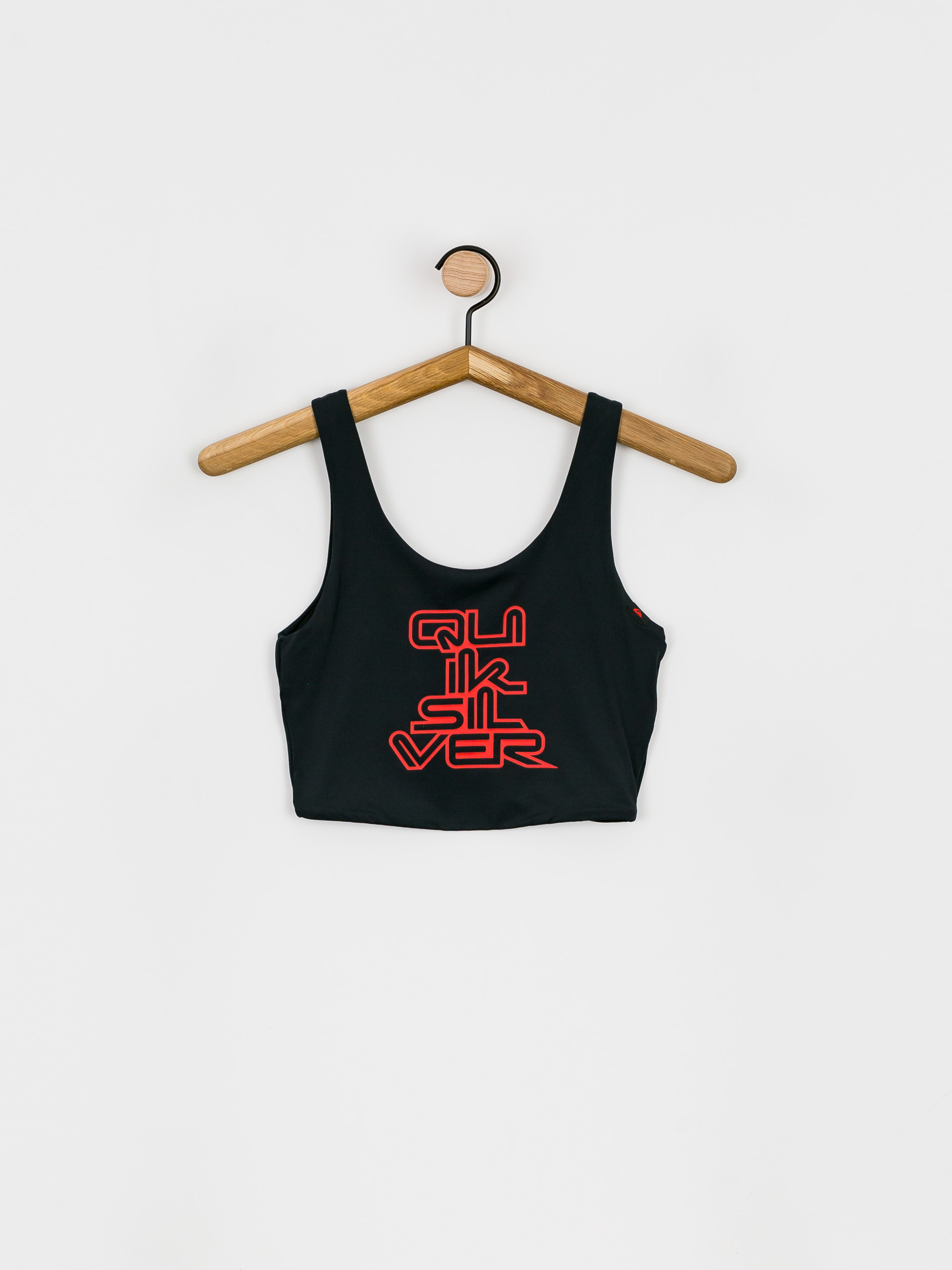 Horní díl plavek Quiksilver X Stranger Things Upside Down Scoop Singlet Wmn (black)