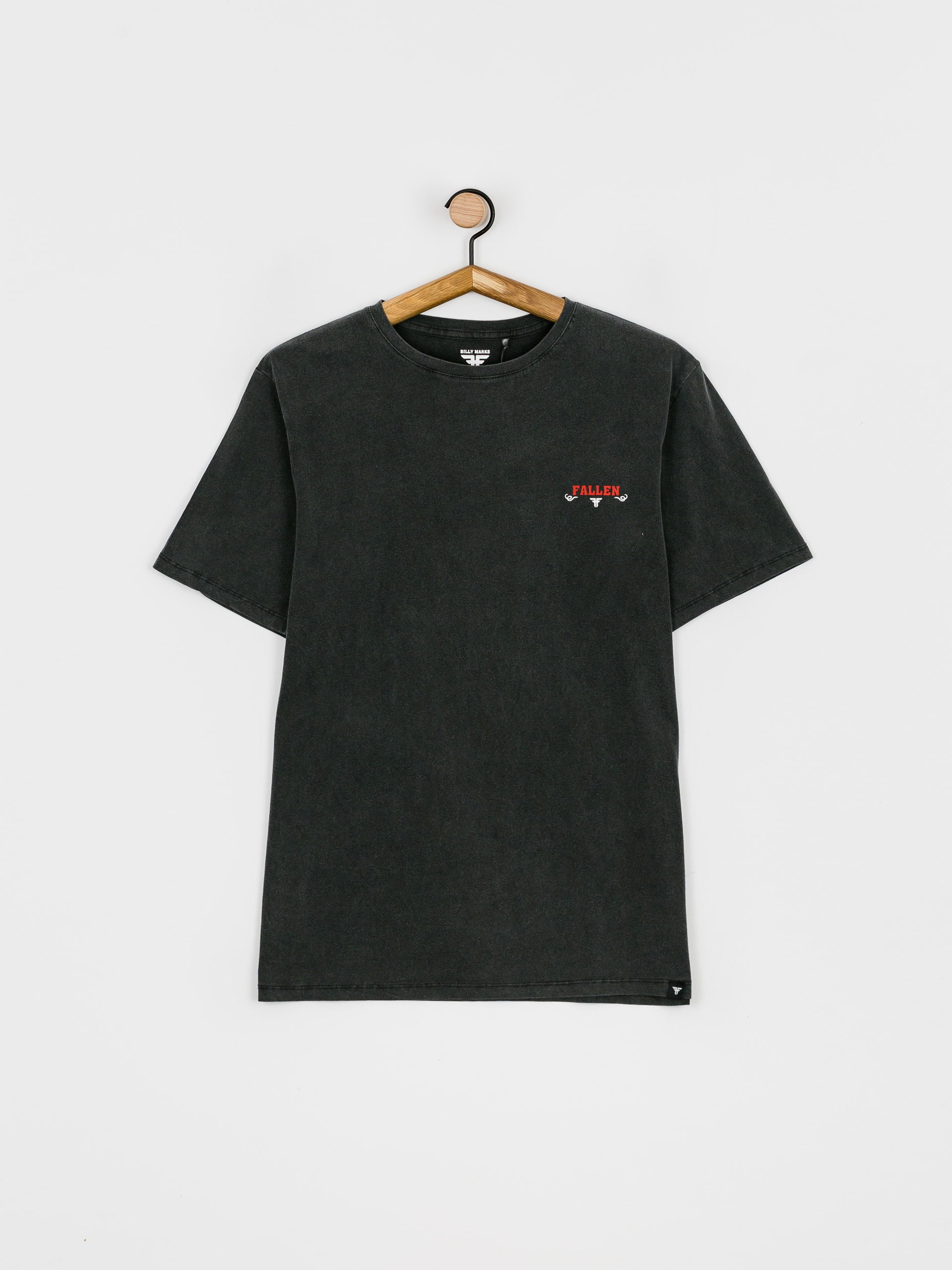 Tričko Fallen Revolver (black enzymatic wash/white x billy marks)