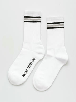 Ponožky Polar Skate Stripe (white/grey)