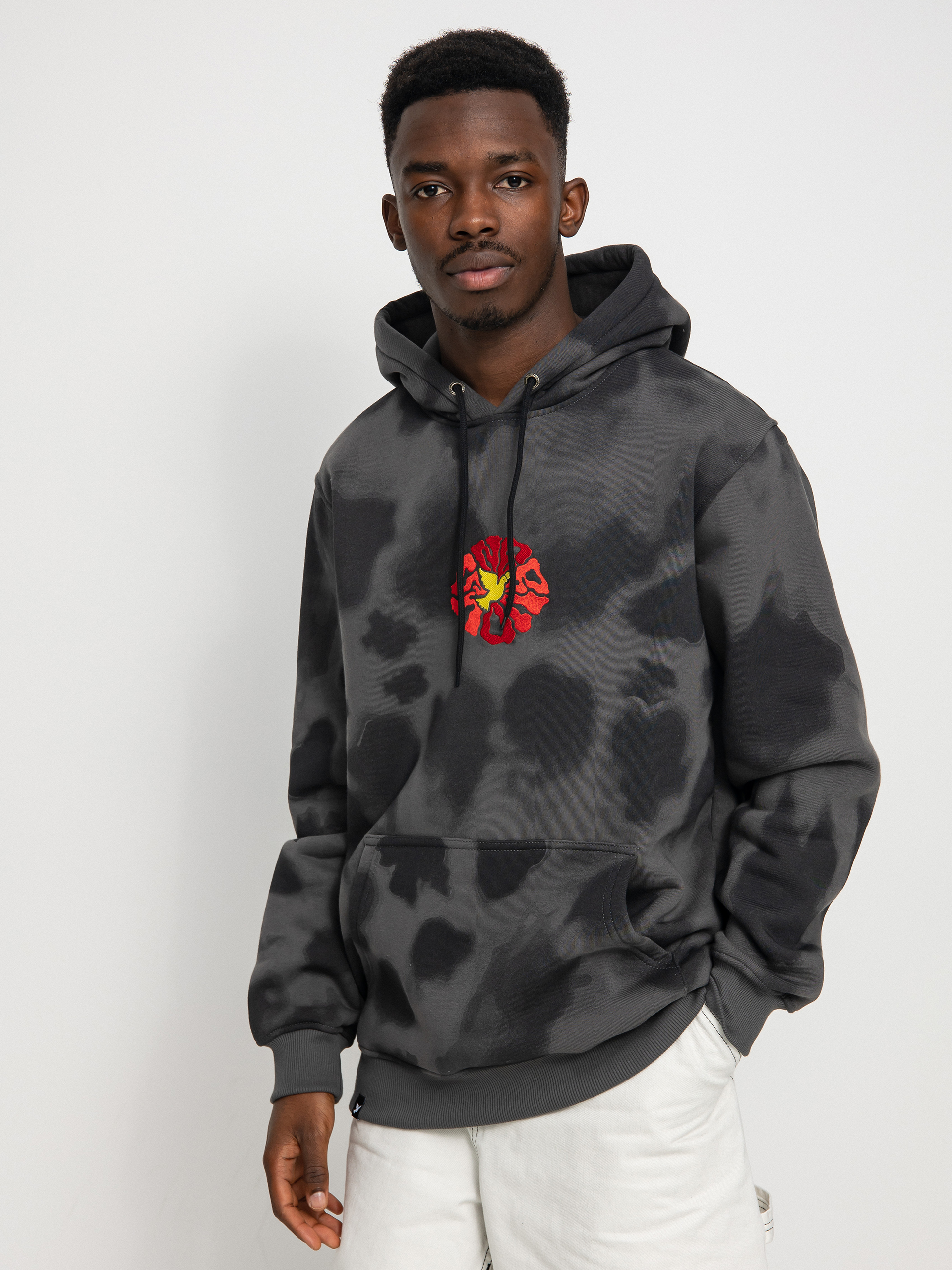 Mikina s kapucí Nervous Trippy HD (black)