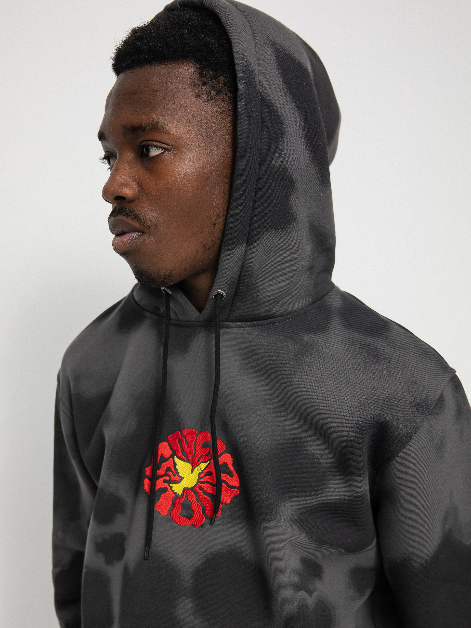 Mikina s kapucí Nervous Trippy HD (black)