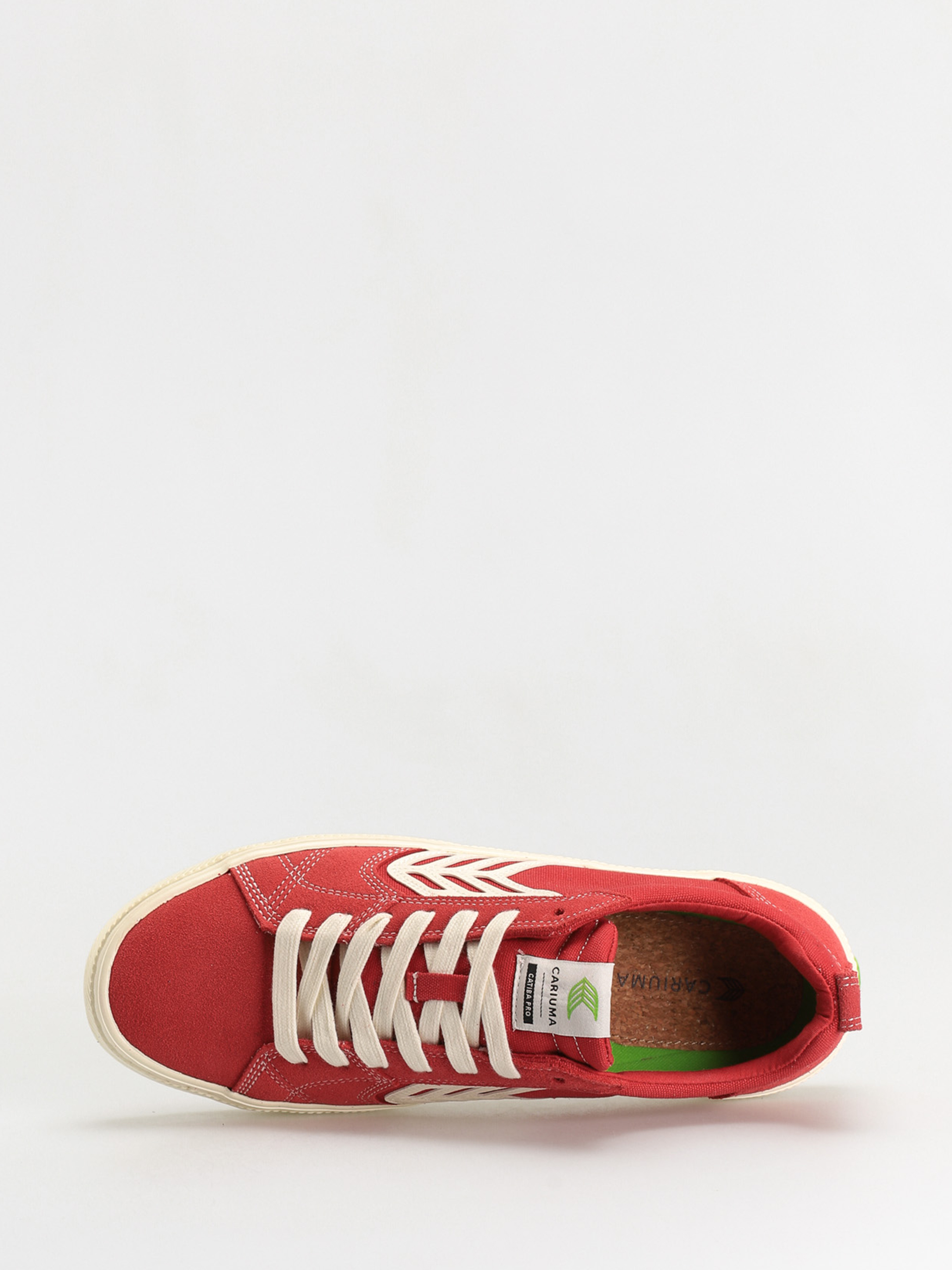 Boty Cariuma Catiba Pro (samba red suede and canvas contrast thread ivory logo)