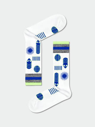 Ponožky Happy Socks Space Creatures Crew (white)